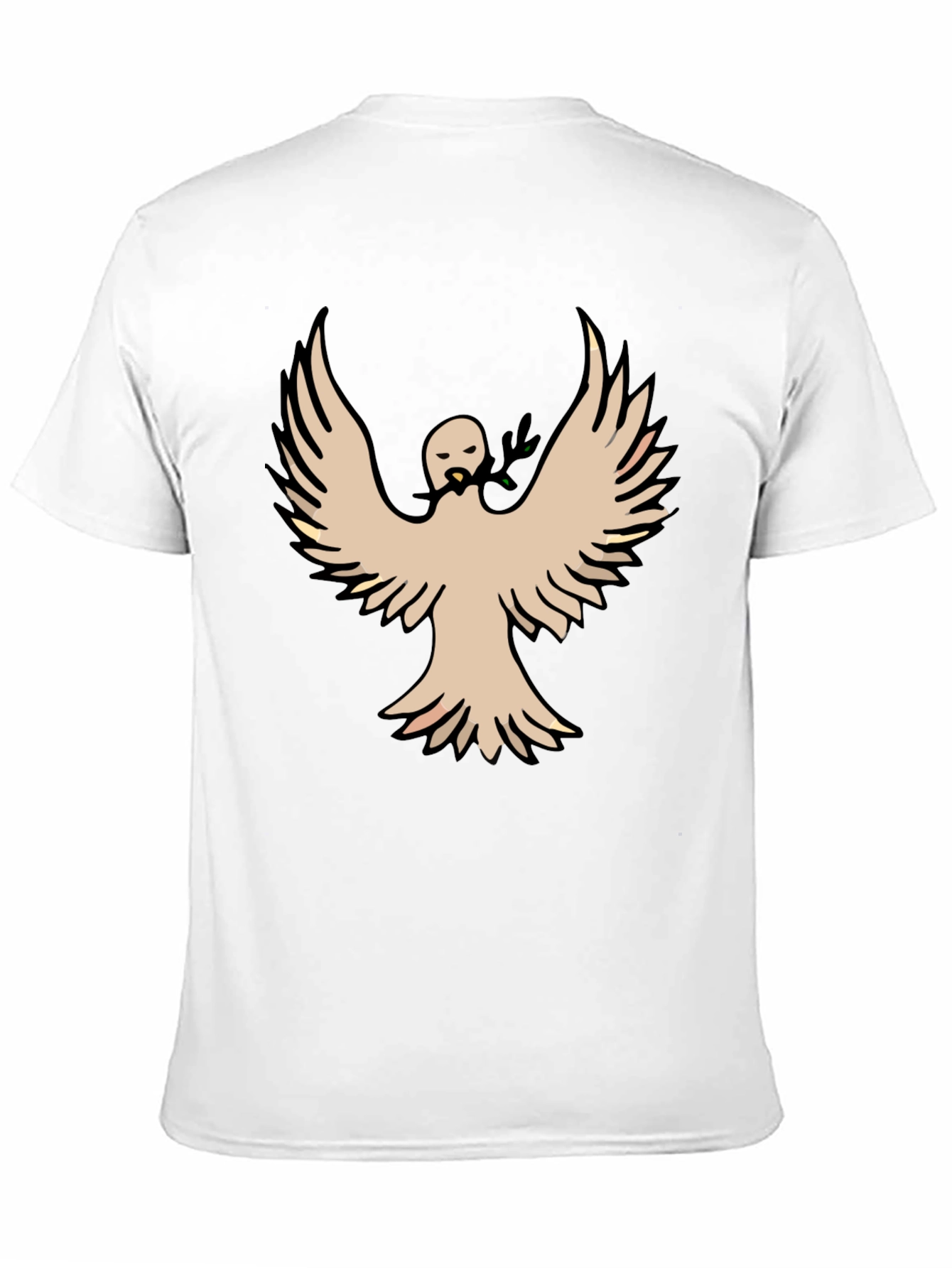 Peace Dove Graphic Tee - Black Cotton Blend