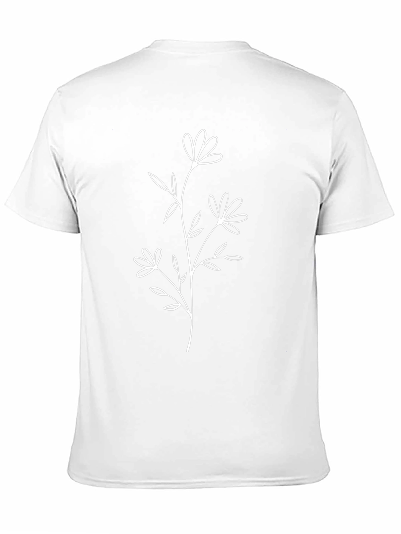 Minimalist Floral Black T-Shirt