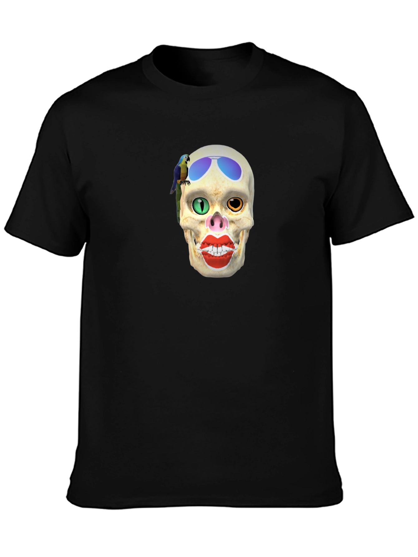 Skull Parrot Sunglasses T-Shirt