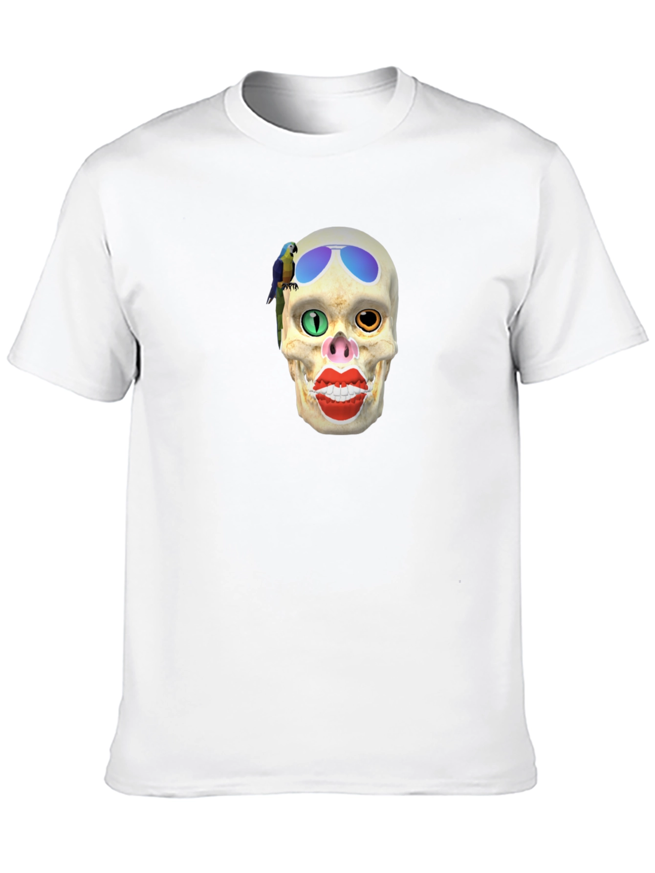 Skull Parrot Sunglasses T-Shirt