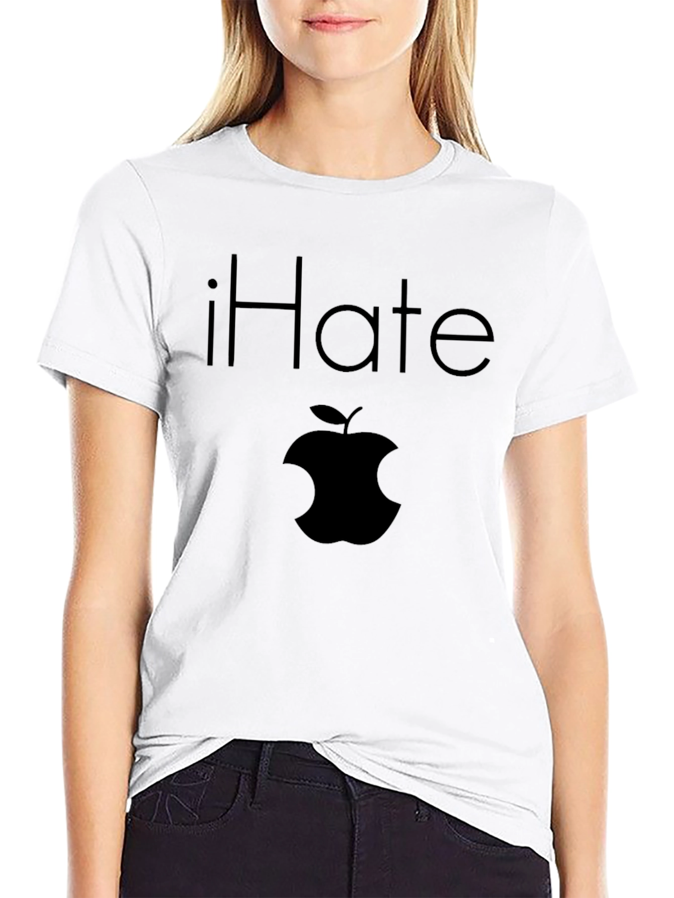 iHate Apple T-Shirt - Black Anti-Fan Tee