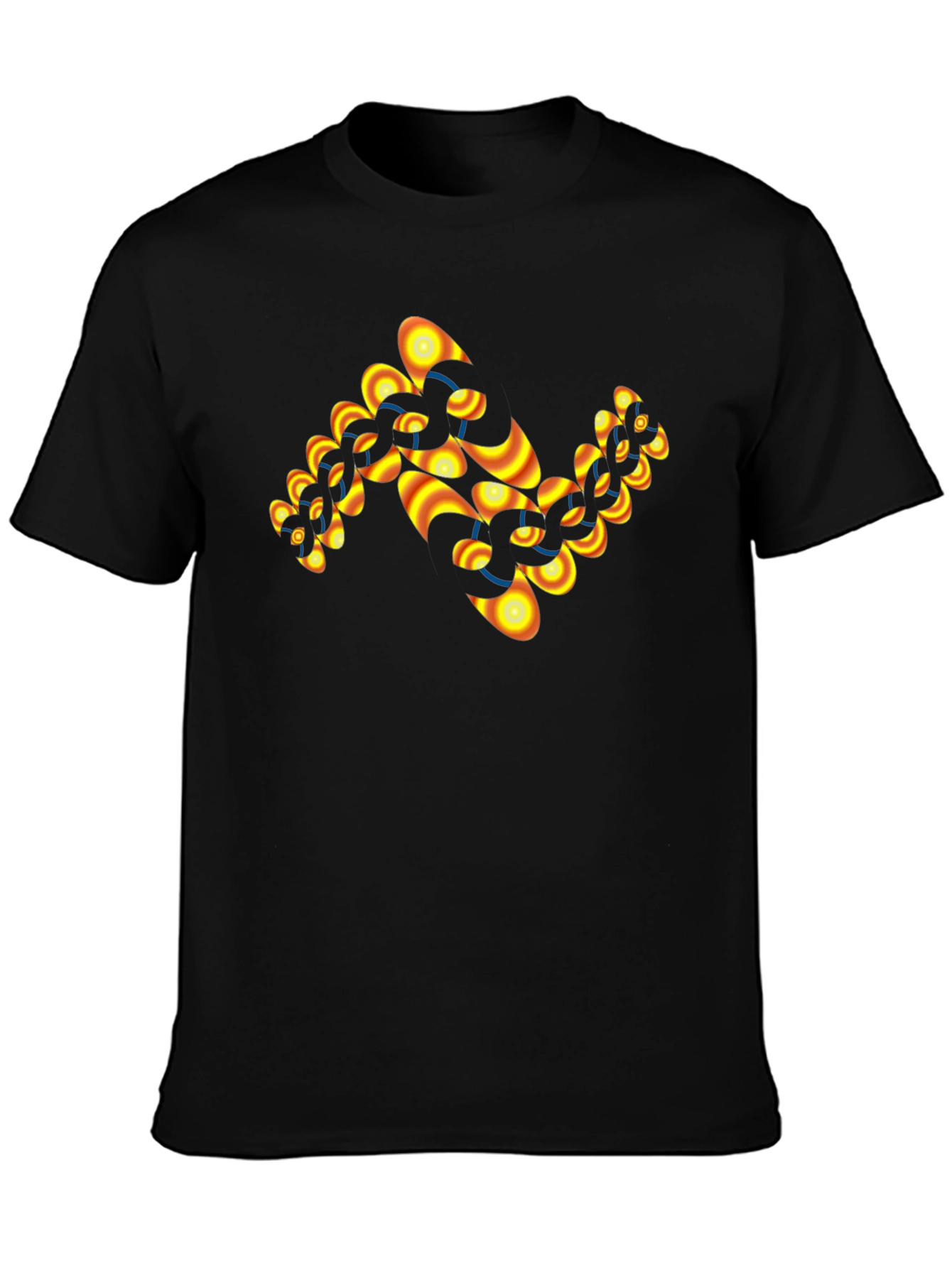 Abstract Chain Link T-Shirt - Black