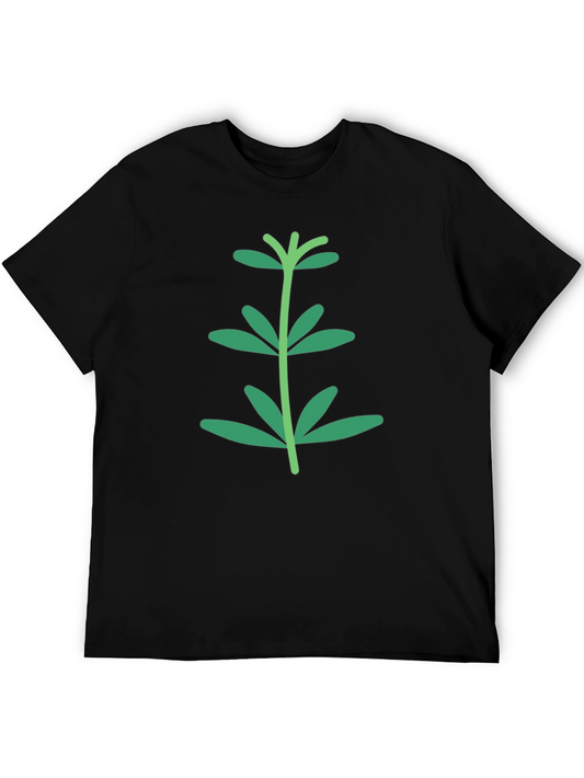Green Sprout Graphic Black T-Shirt