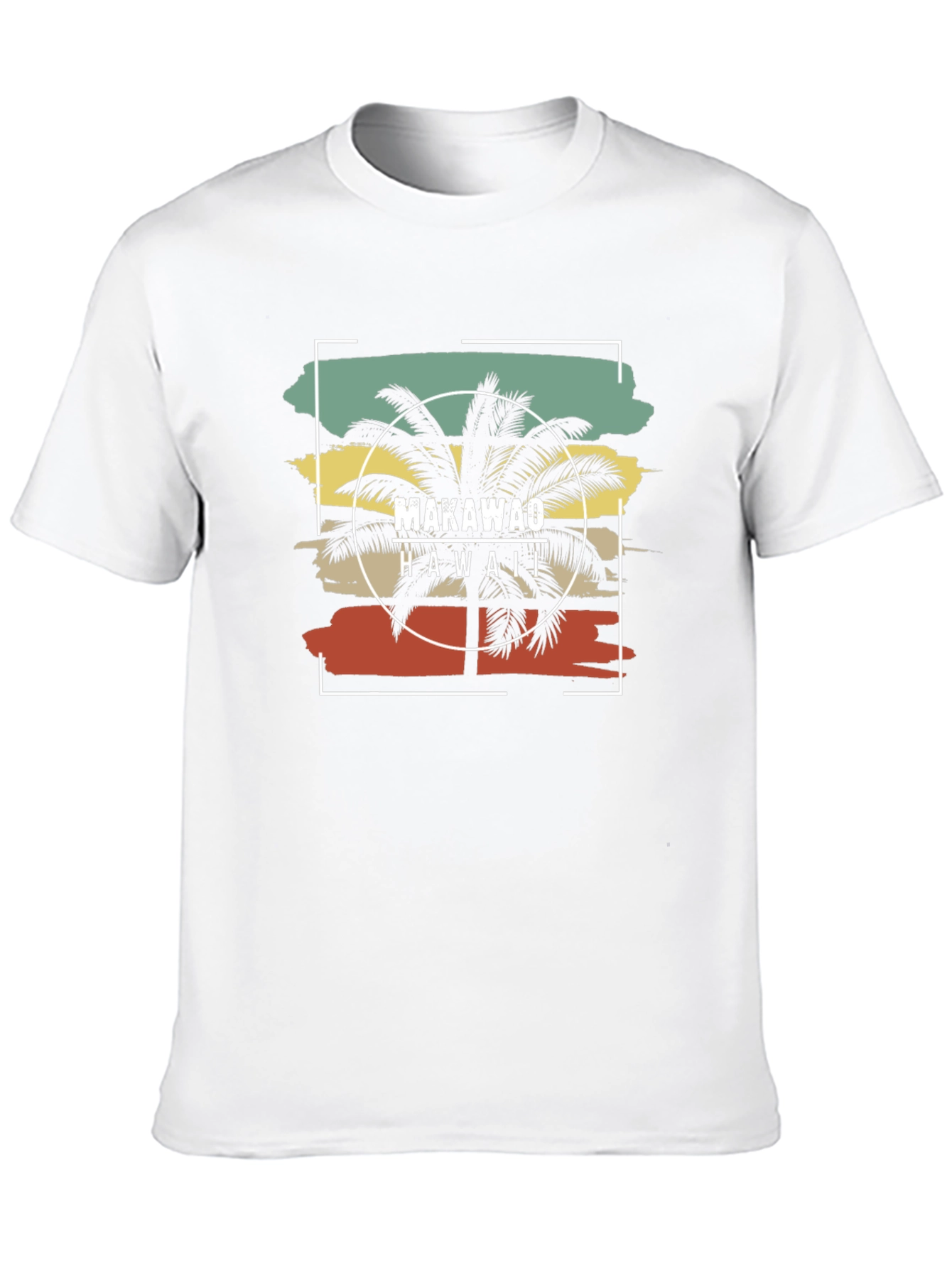 Makawao Hawaii Palm Tree Black T-Shirt