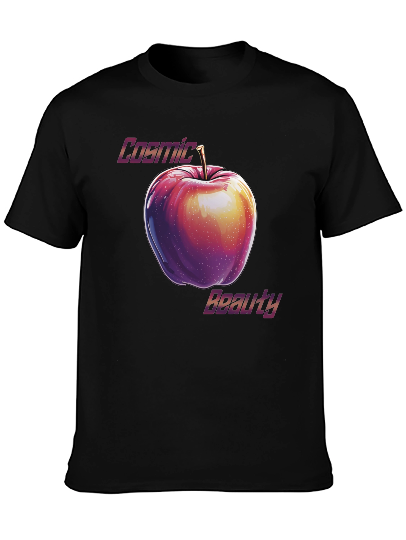 Cosmic Beauty Apple Graphic T-Shirt