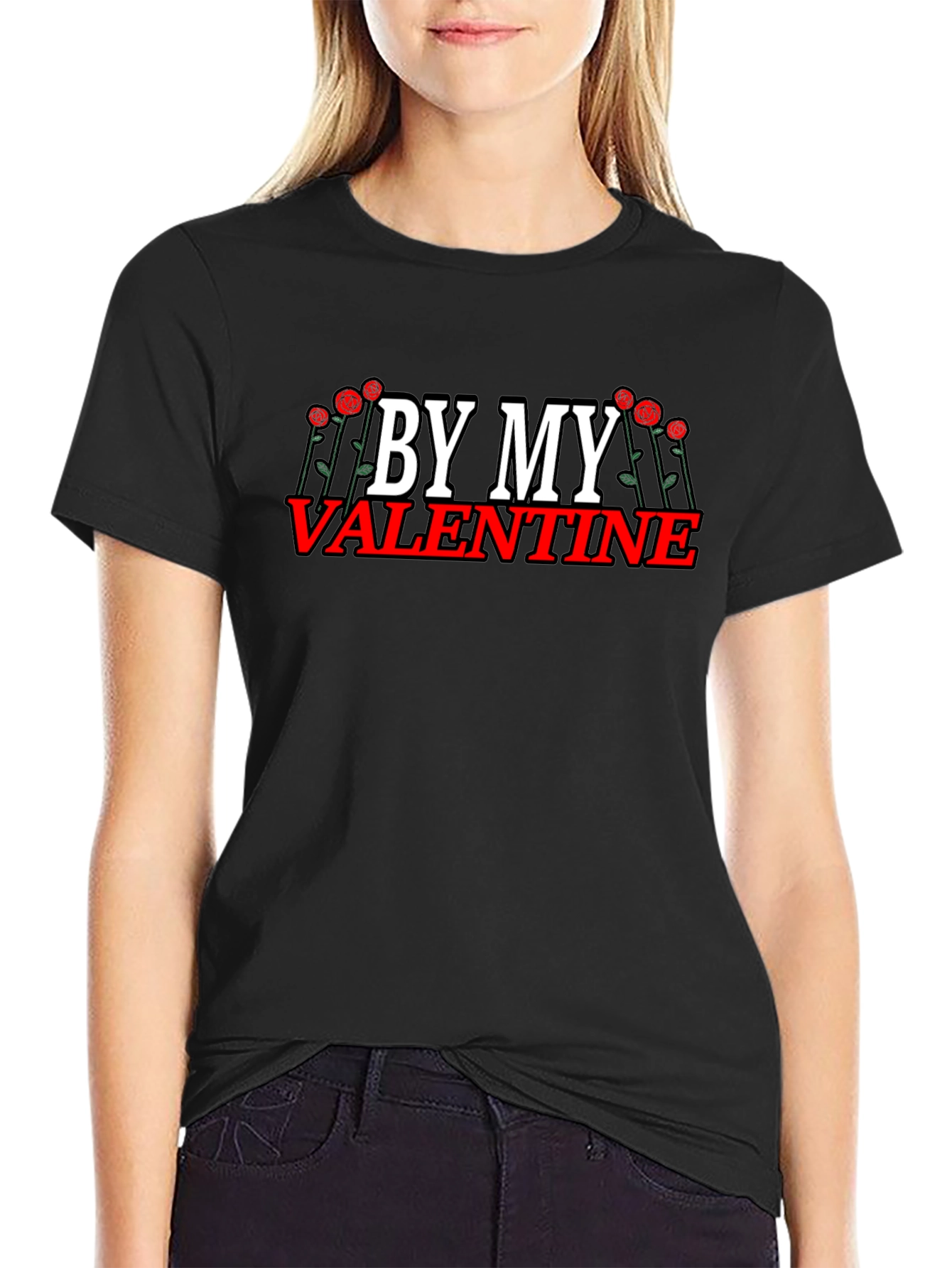 By My Valentine Graphic T-Shirt - Black