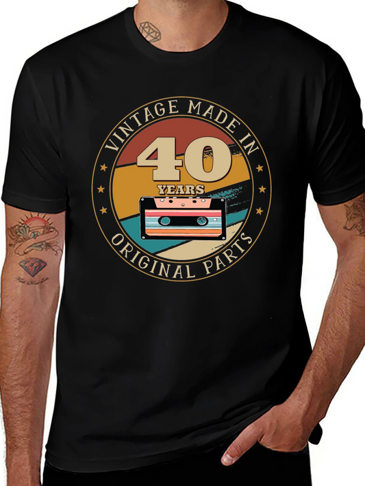 Vintage 40th Birthday Cassette Tape T-Shirt