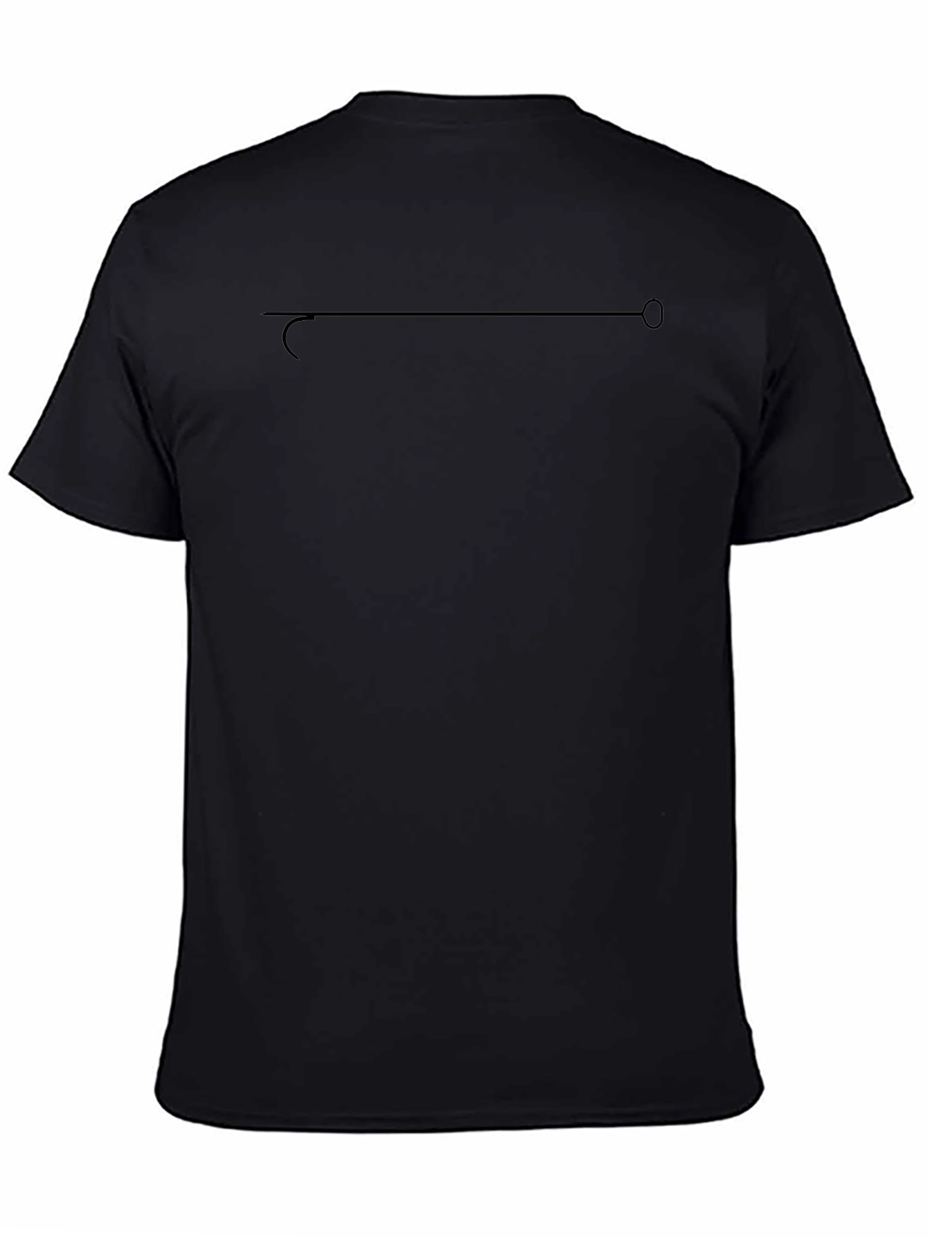 Minimalist Black T-Shirt - Simple Line Design