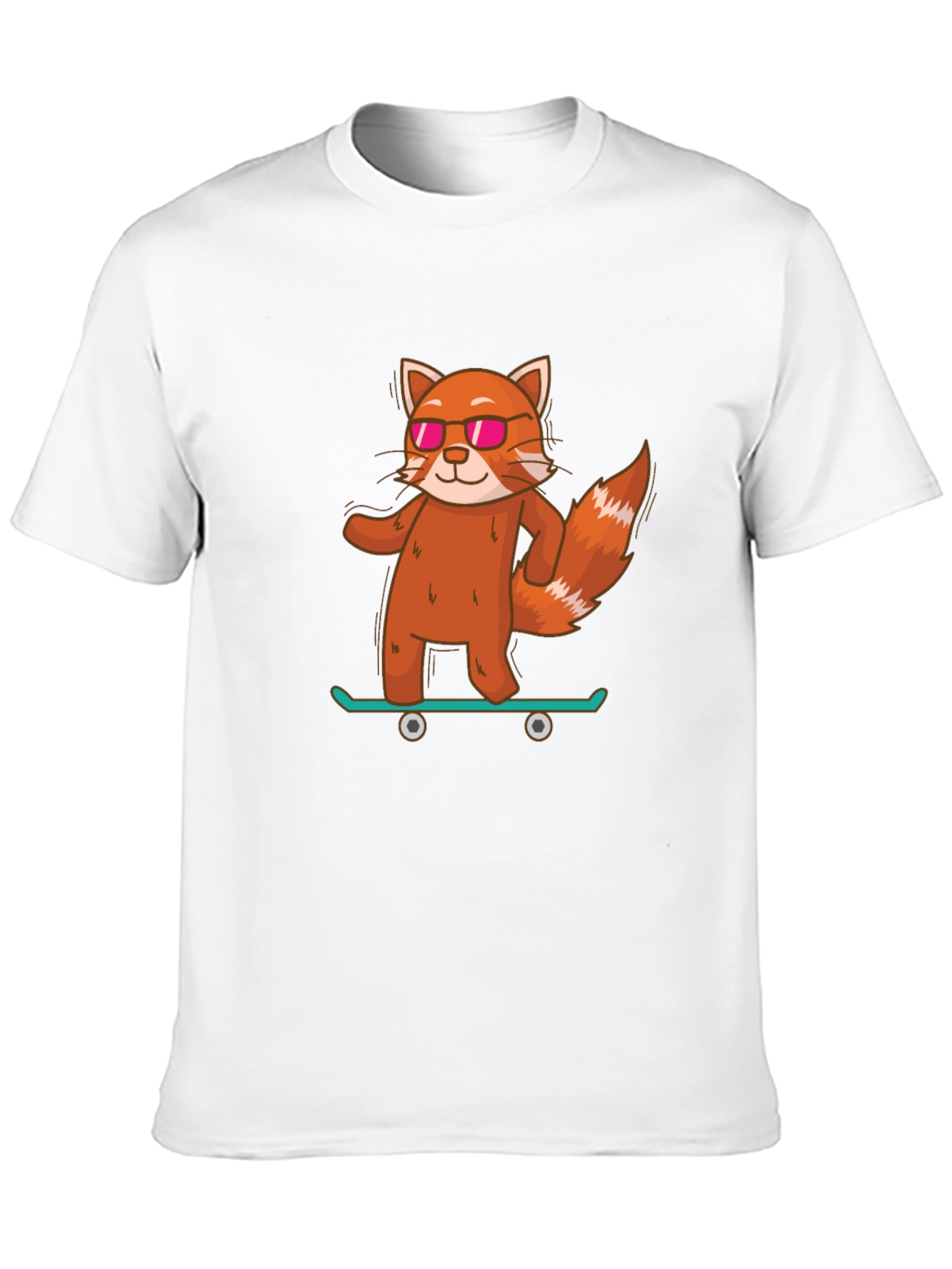 Red Panda Skateboard T-Shirt - Cool & Casual
