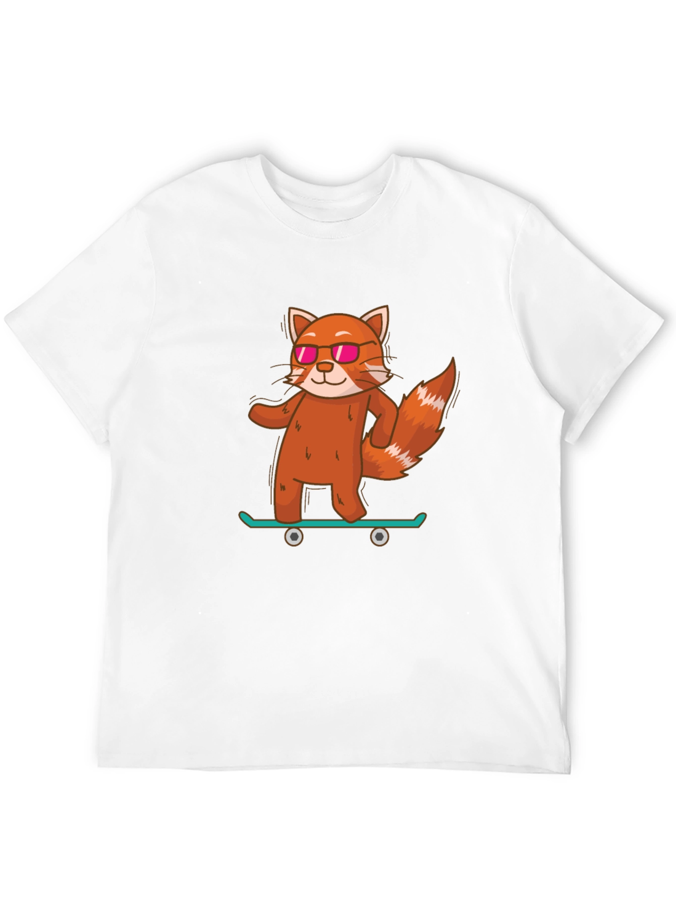 Red Panda Skateboard T-Shirt - Cool & Casual