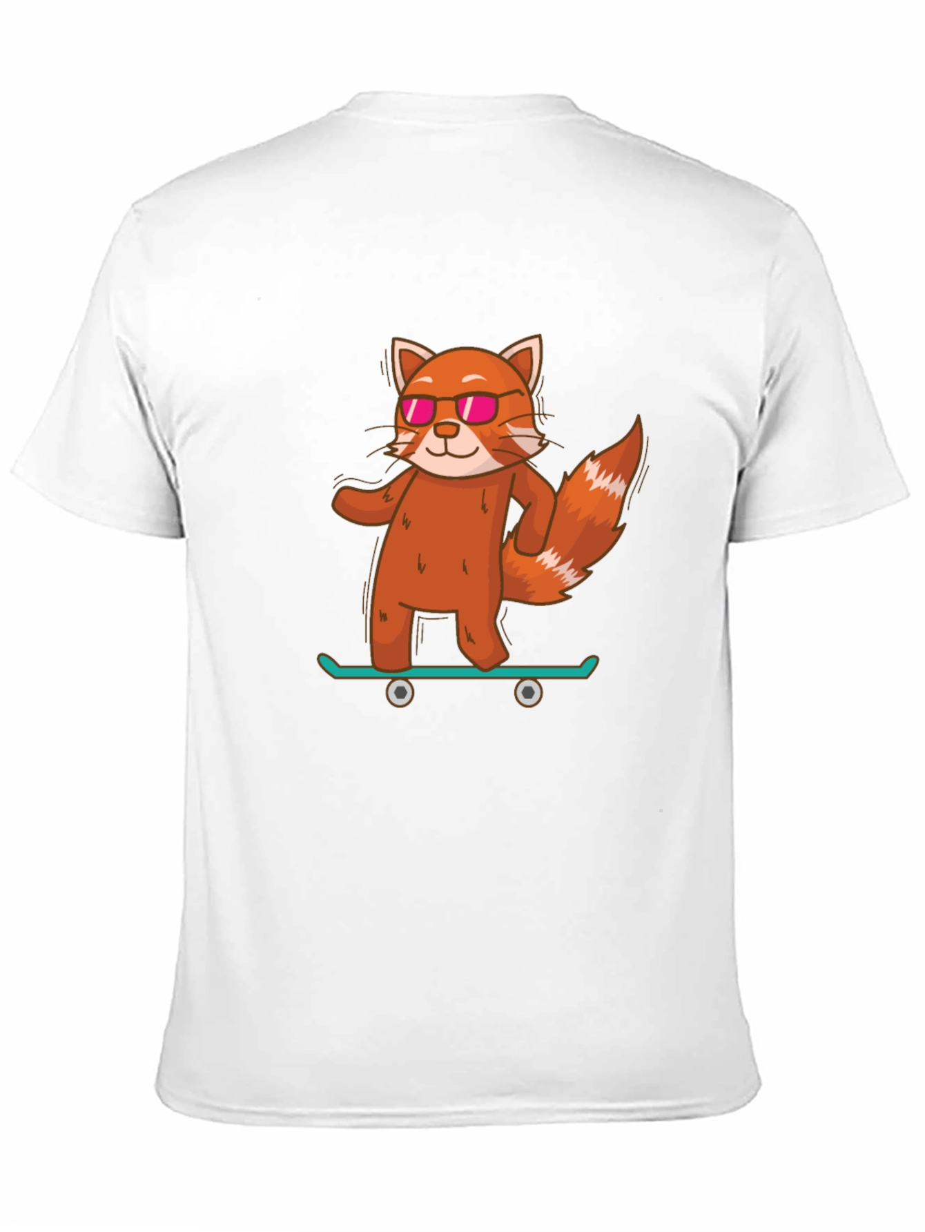 Red Panda Skateboard T-Shirt - Cool & Casual