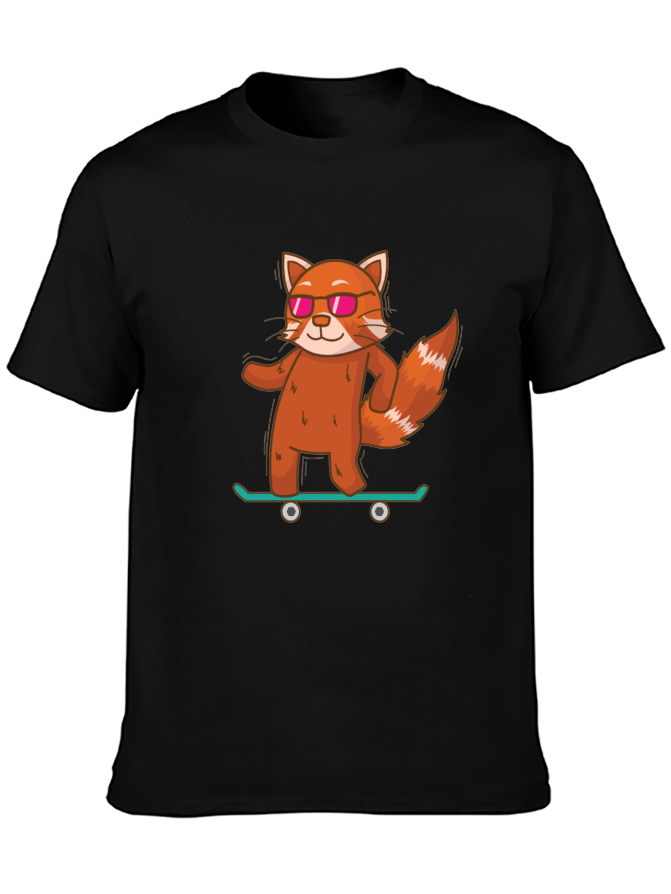 Red Panda Skateboard T-Shirt - Cool & Casual