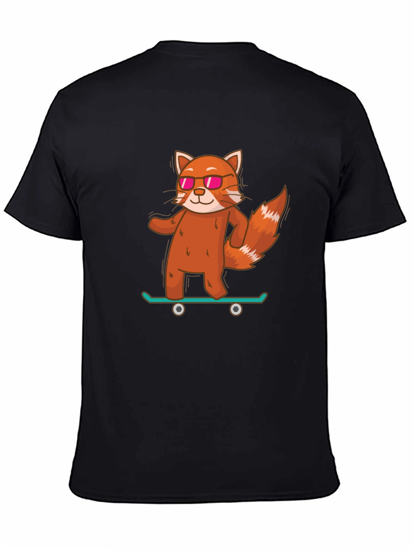 Red Panda Skateboard T-Shirt - Cool & Casual