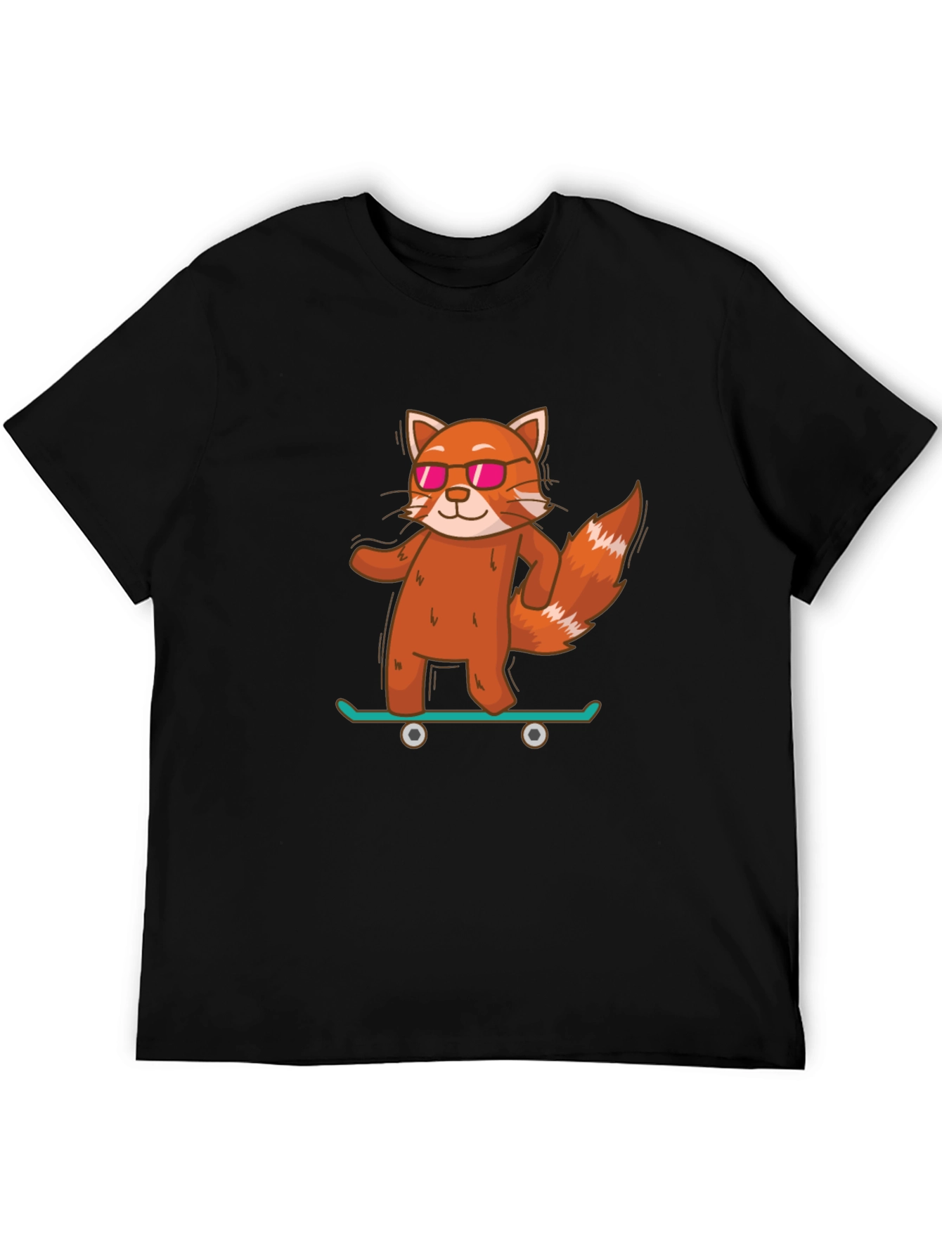 Red Panda Skateboard T-Shirt - Cool & Casual