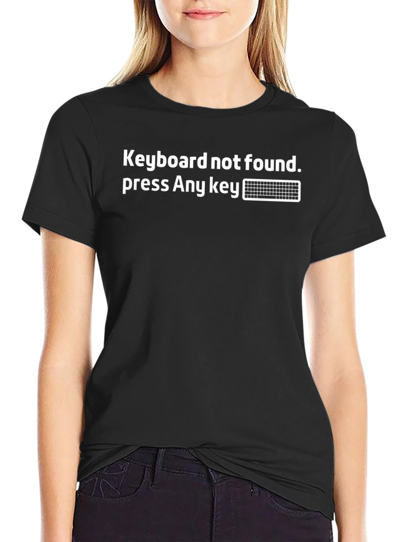 Keyboard Not Found T-Shirt - Funny Computer Geek Tee