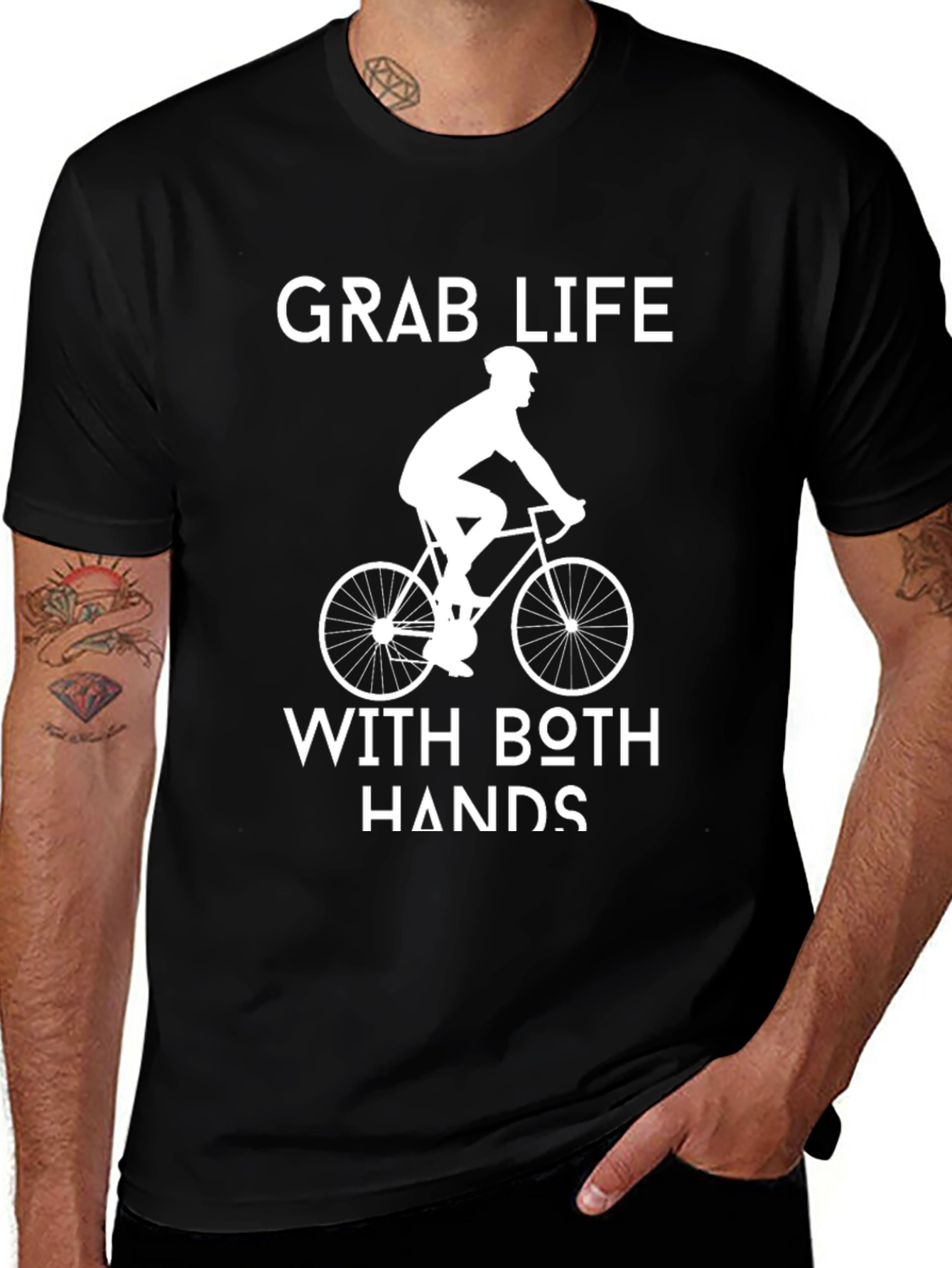 Grab Life Cycling T-Shirt - Ride with Both Hands!