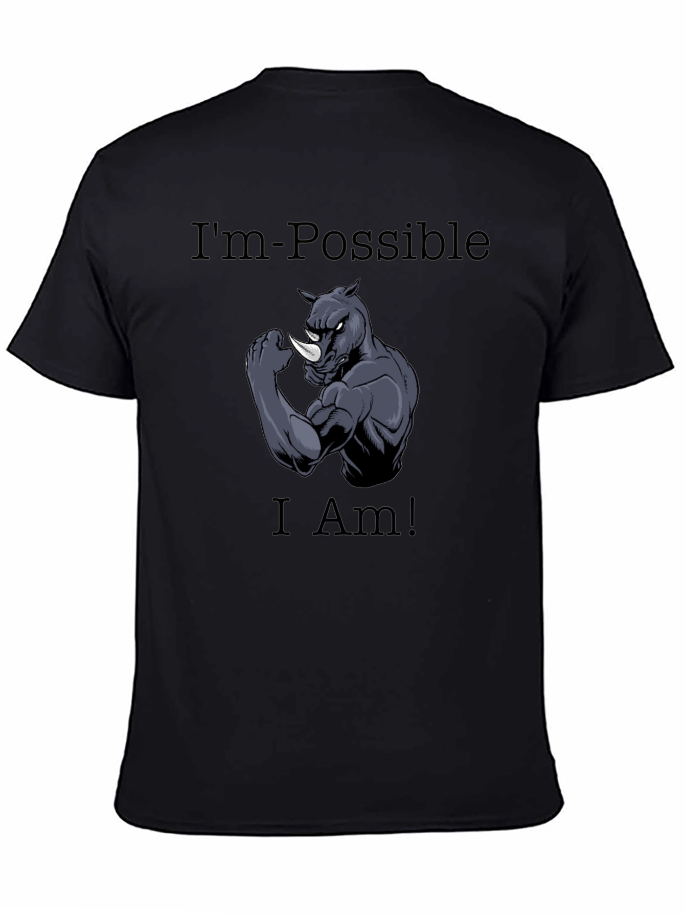 Im Possible Rhino Graphic Tee - Black