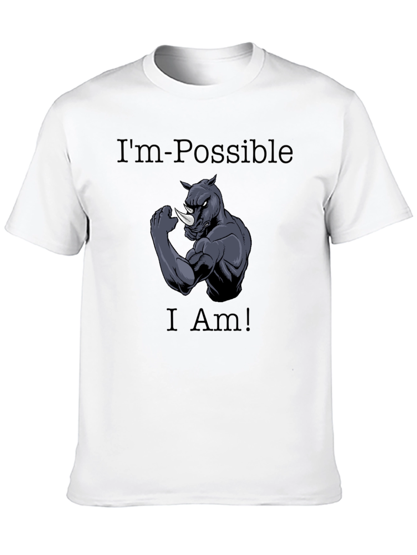 Im Possible Rhino Graphic Tee - Black