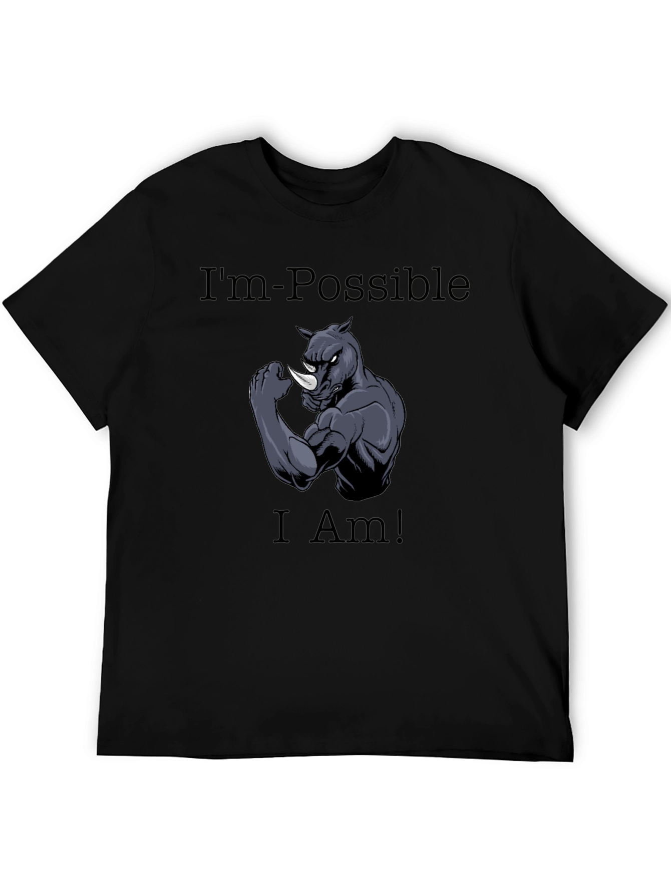 Im Possible Rhino Graphic Tee - Black