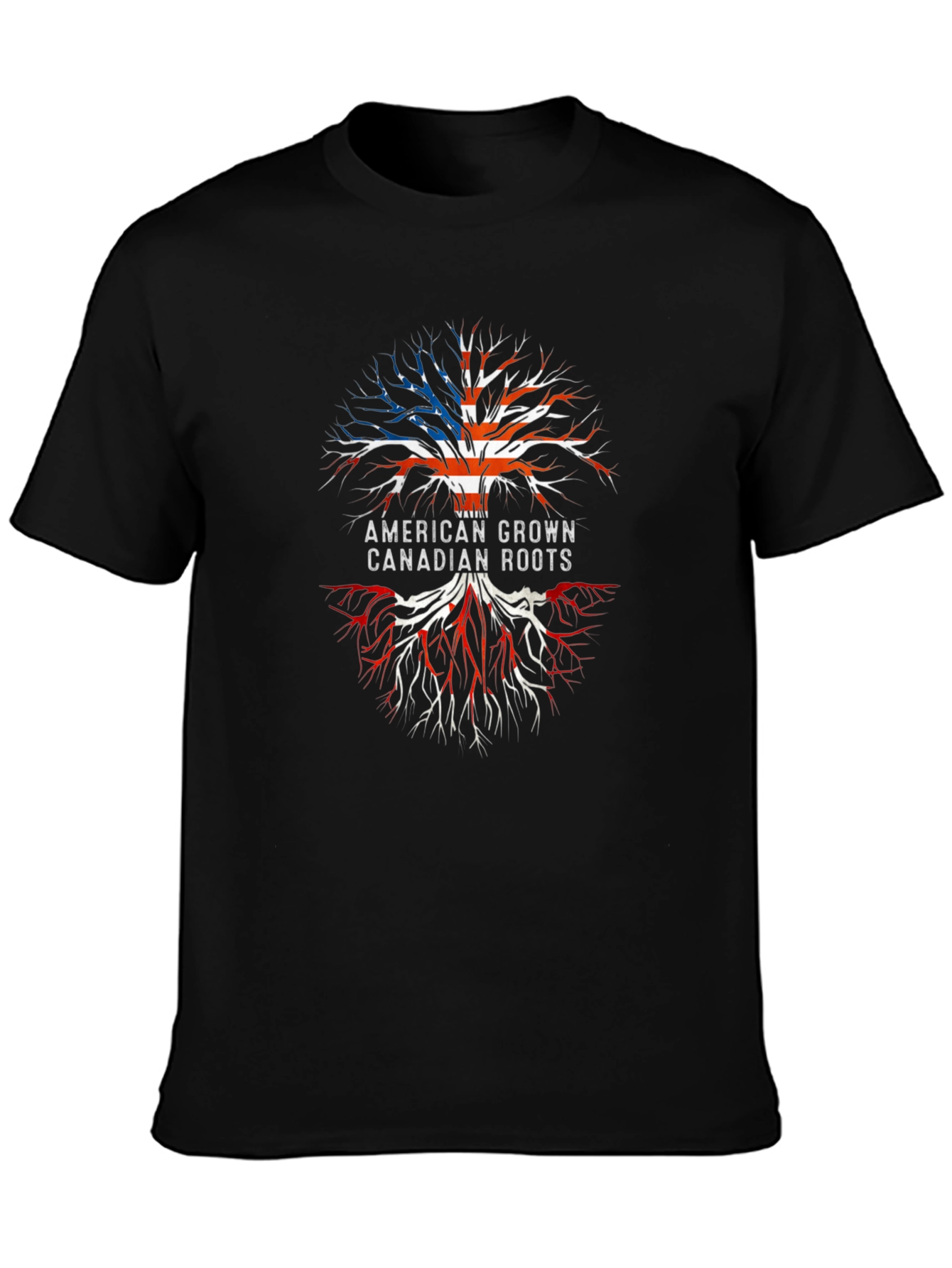 American Grown Canadian Roots Graphic T-Shirt