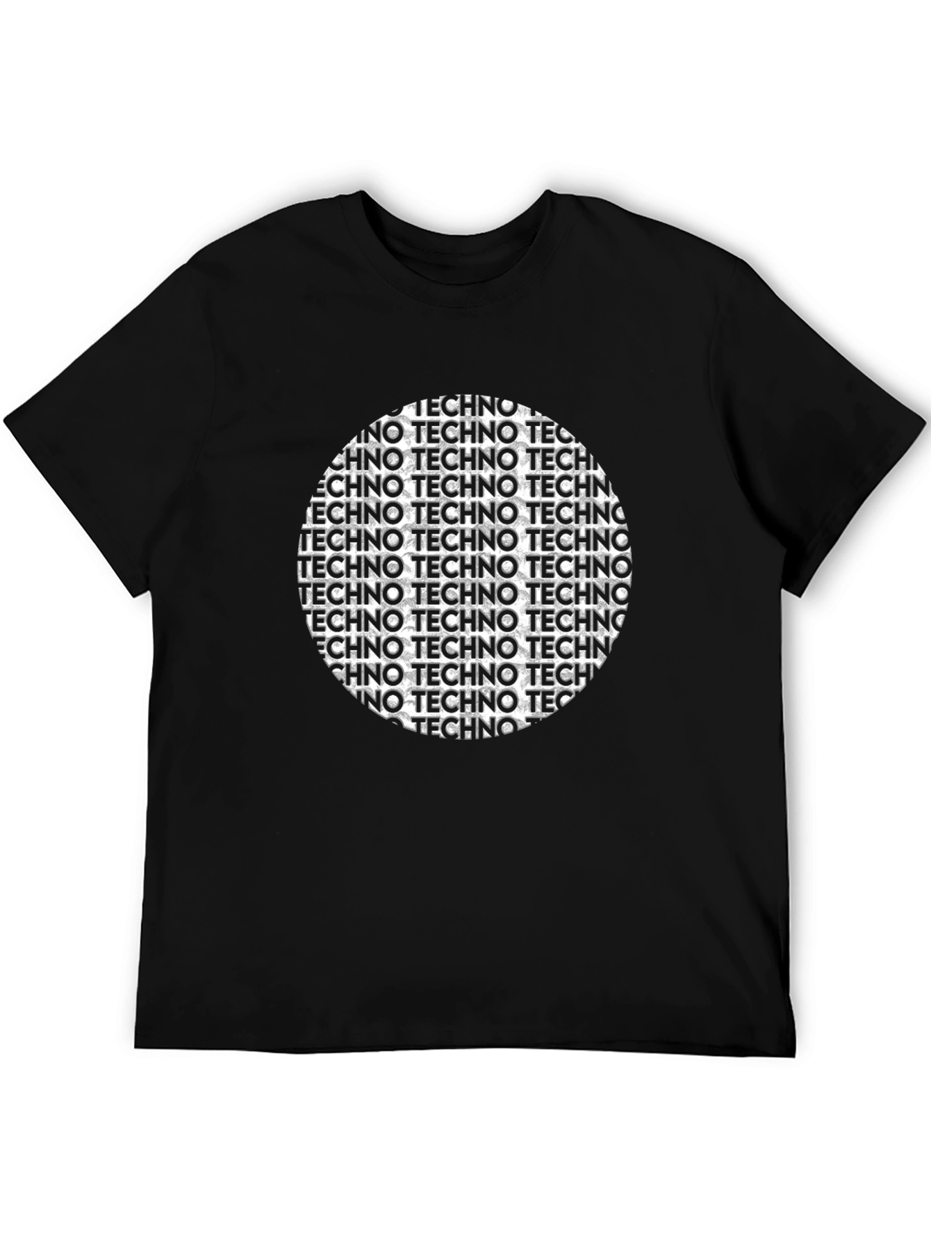 Techno Circle Graphic T-Shirt - Stylish Music Tee