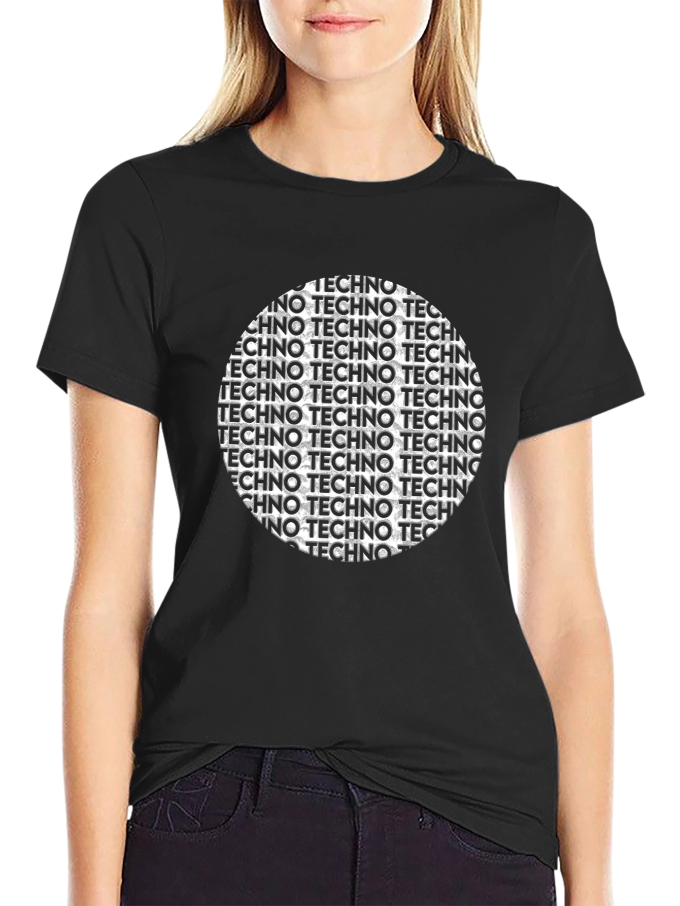 Techno Circle Graphic T-Shirt - Stylish Music Tee