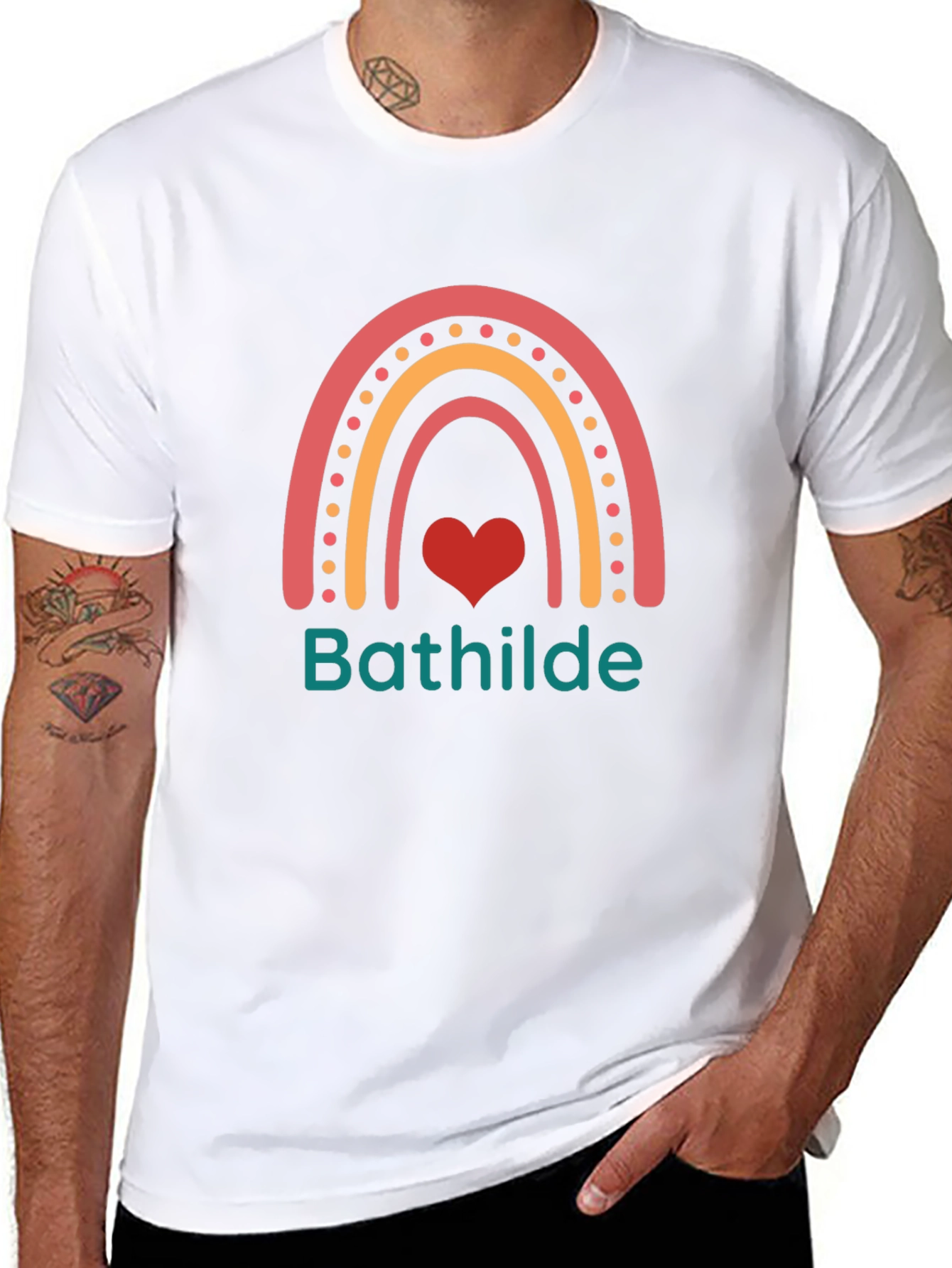 Rainbow Heart T-Shirt - Bathilde