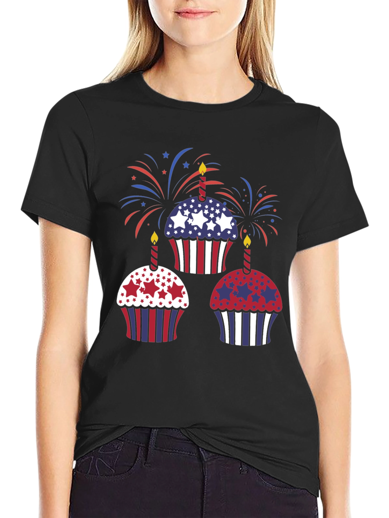 Patriotic Cupcake Graphic Tee