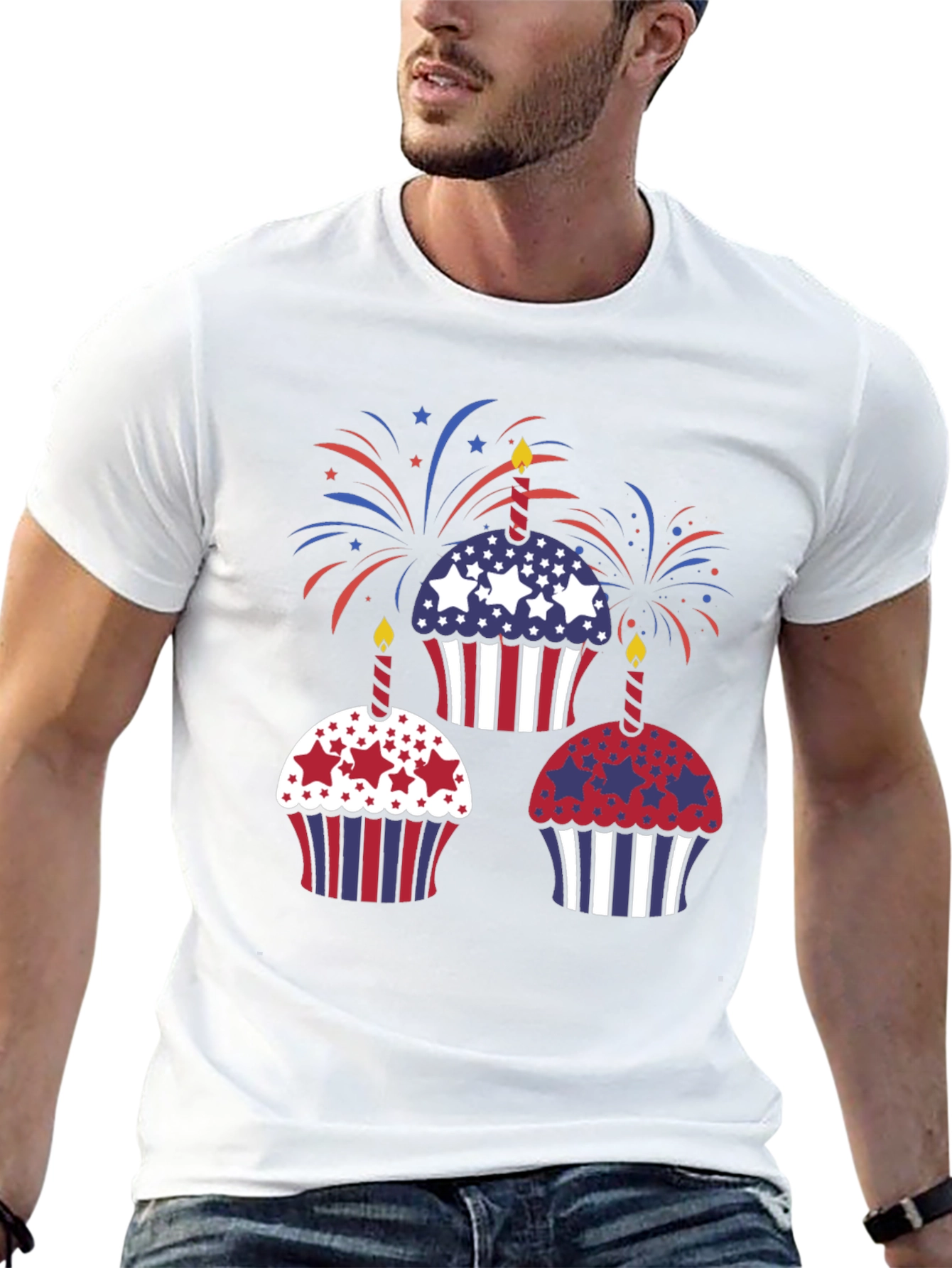 Patriotic Cupcake Graphic Tee