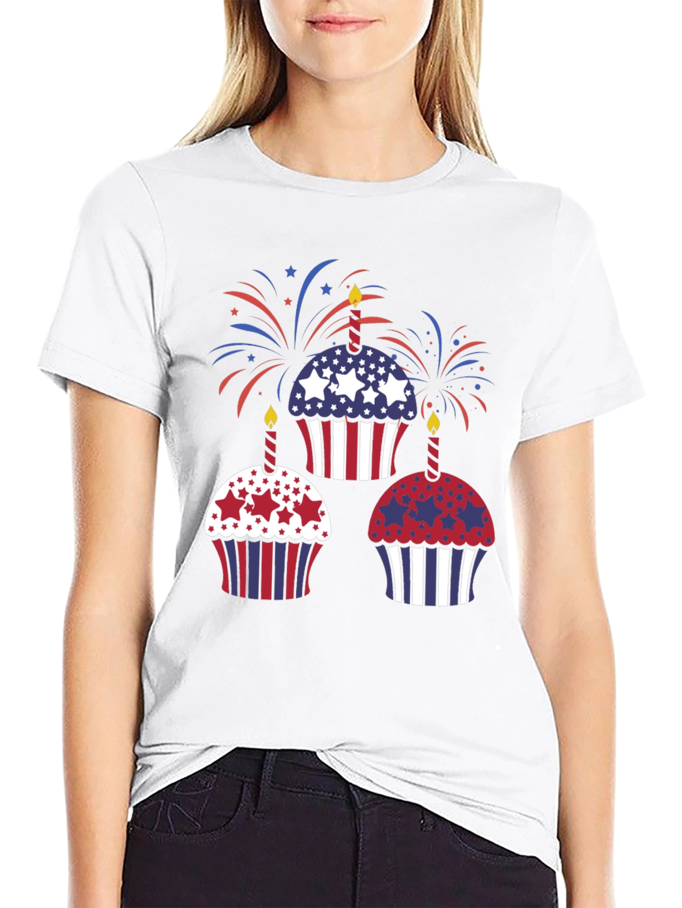 Patriotic Cupcake Graphic Tee