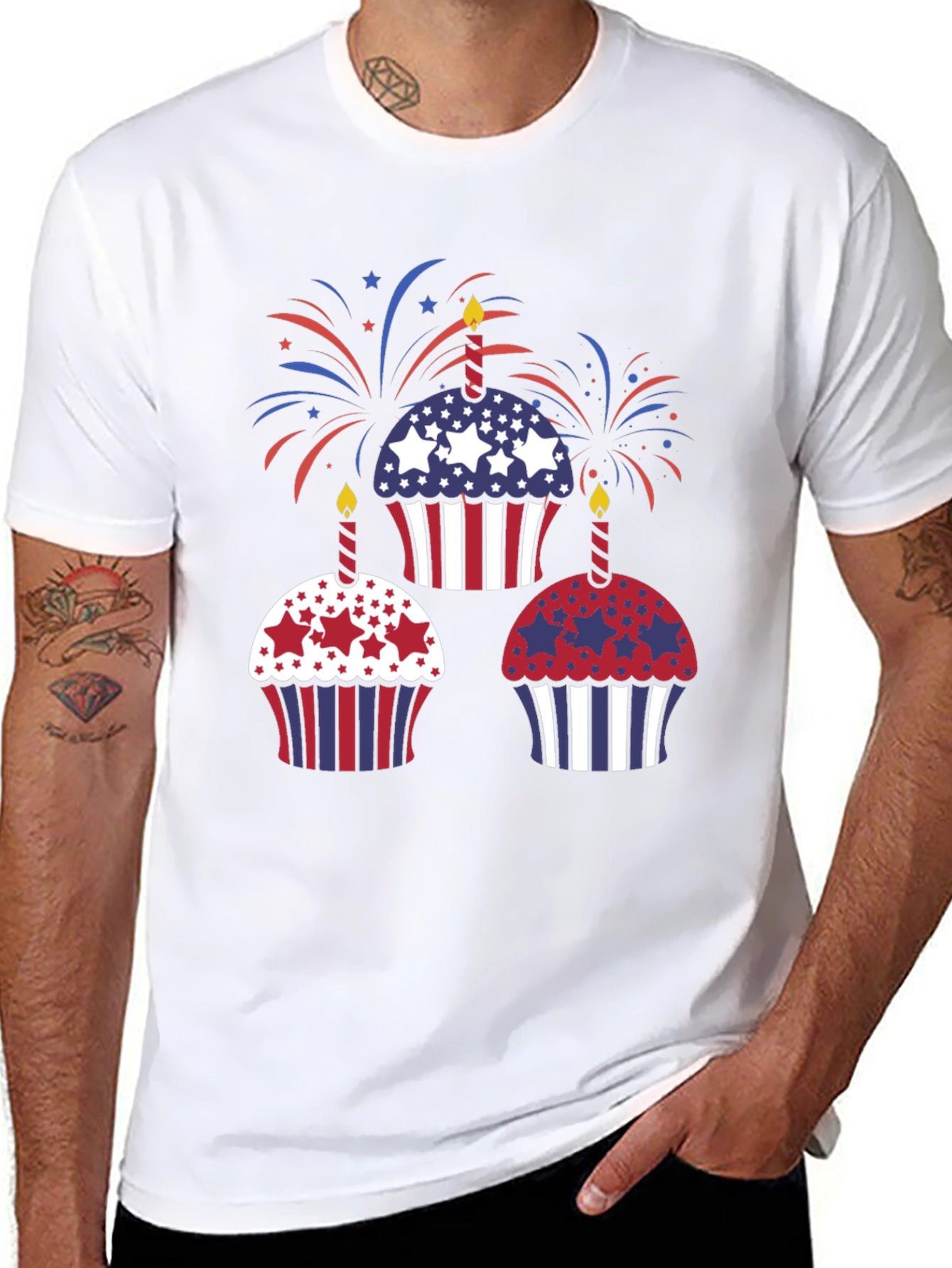 Patriotic Cupcake Graphic Tee
