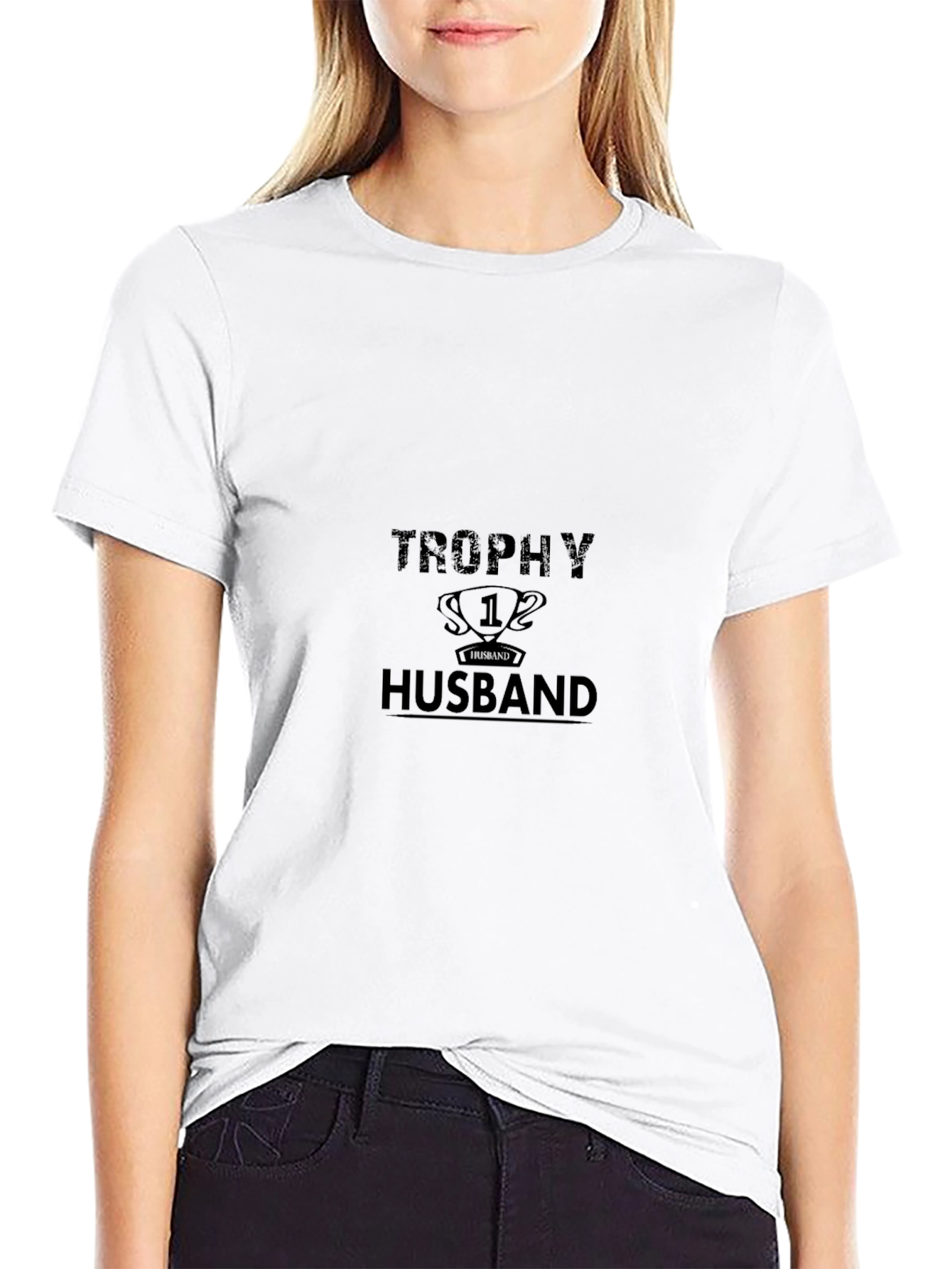 Trophy Husband Black Graphic Tee Shirt
