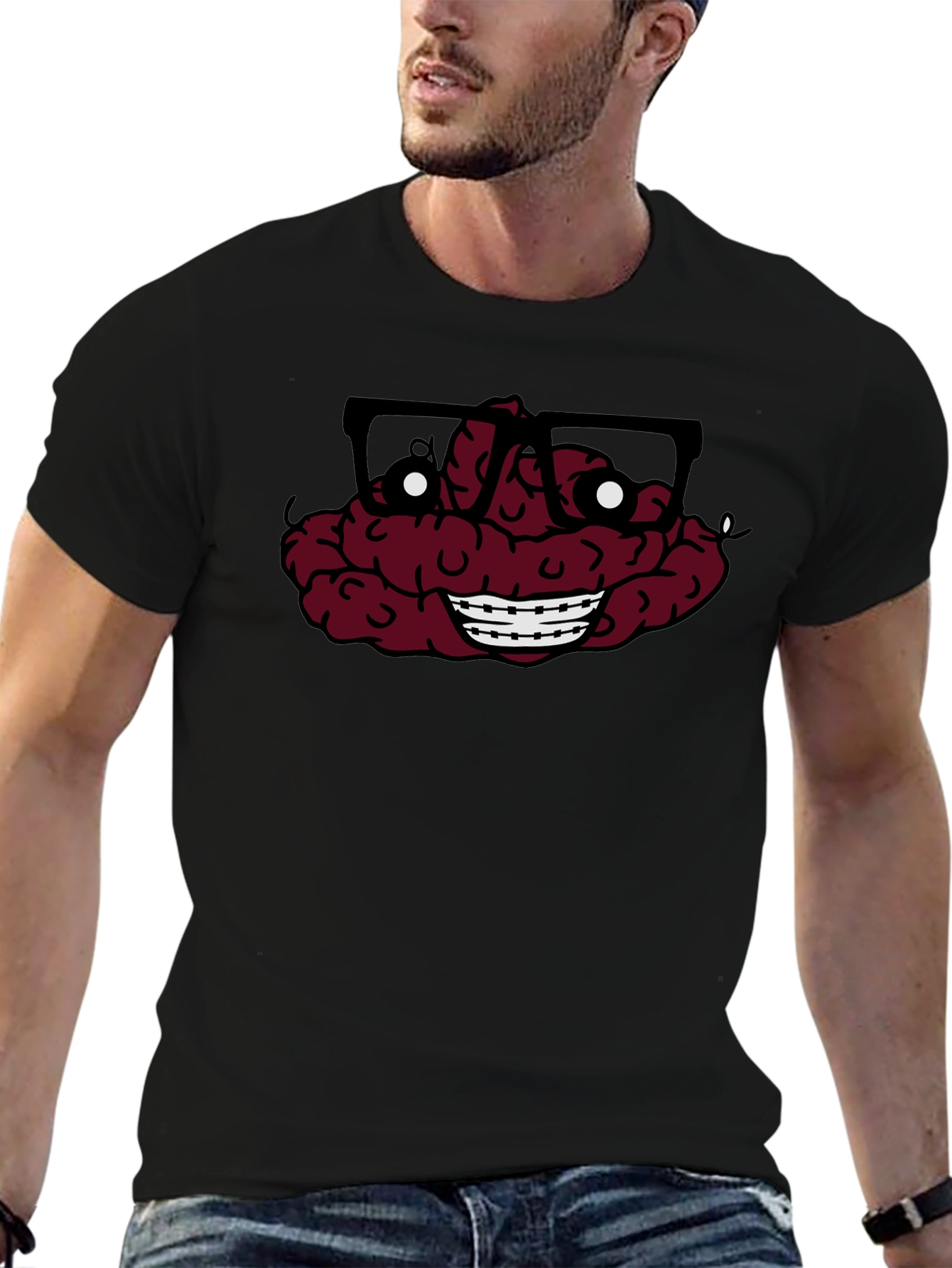 Nerdy Brain T-Shirt - Funny Graphic Tee