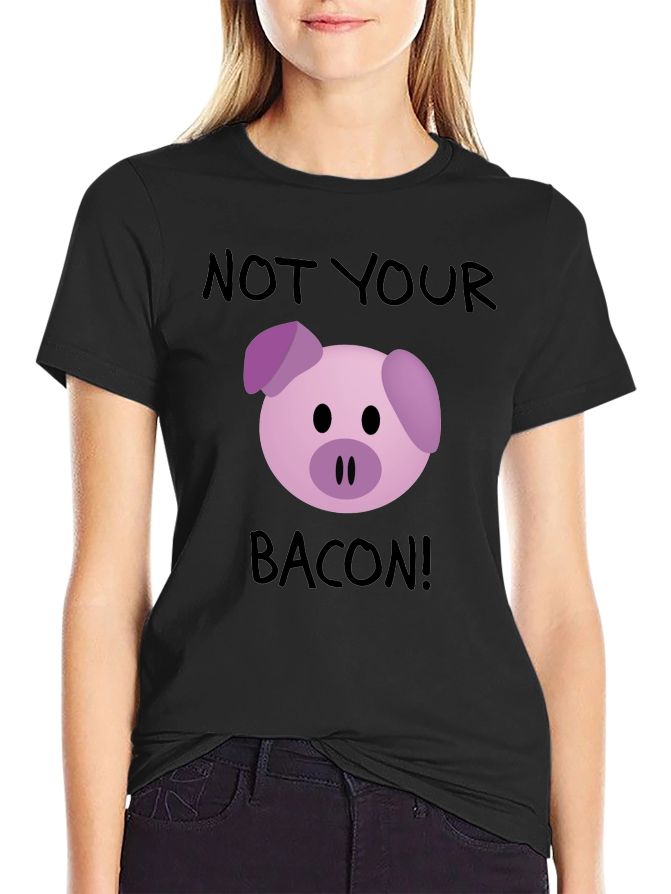 Not Your Bacon! Pig Graphic T-Shirt