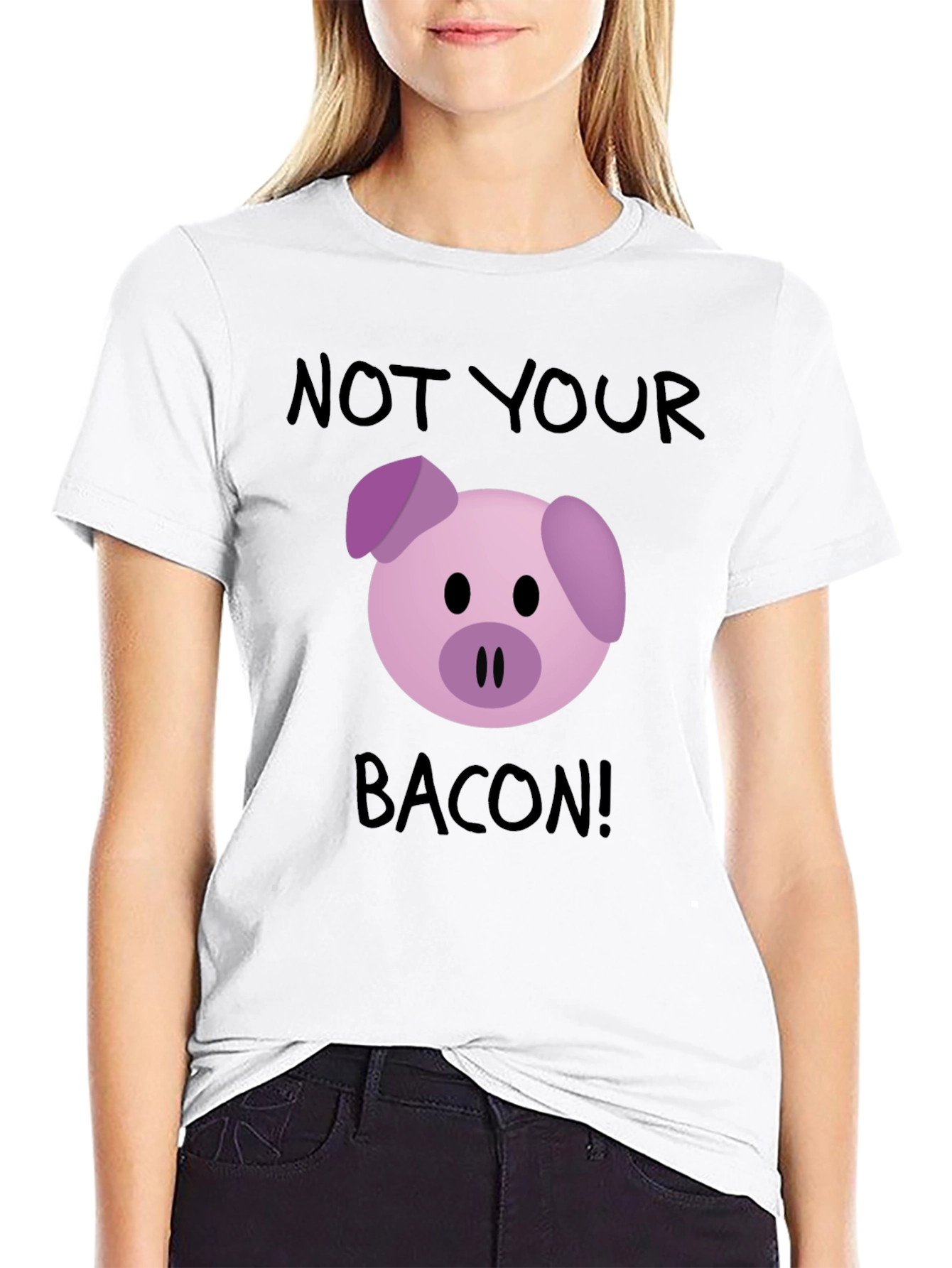 Not Your Bacon! Pig Graphic T-Shirt