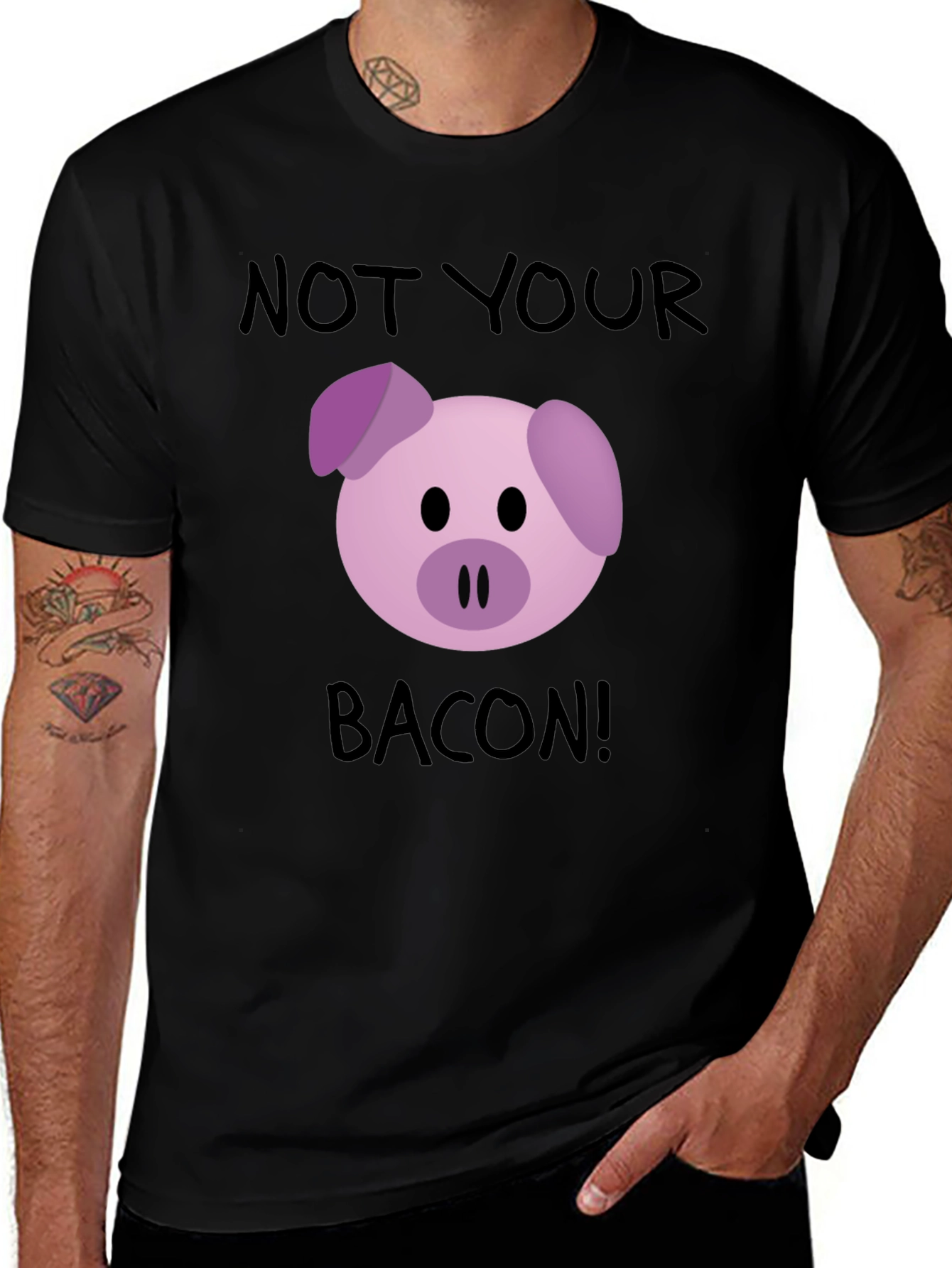 Not Your Bacon! Pig Graphic T-Shirt