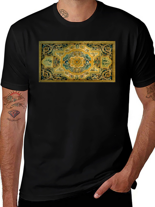 Ornate Medallion T-Shirt - Vintage Tapestry Design