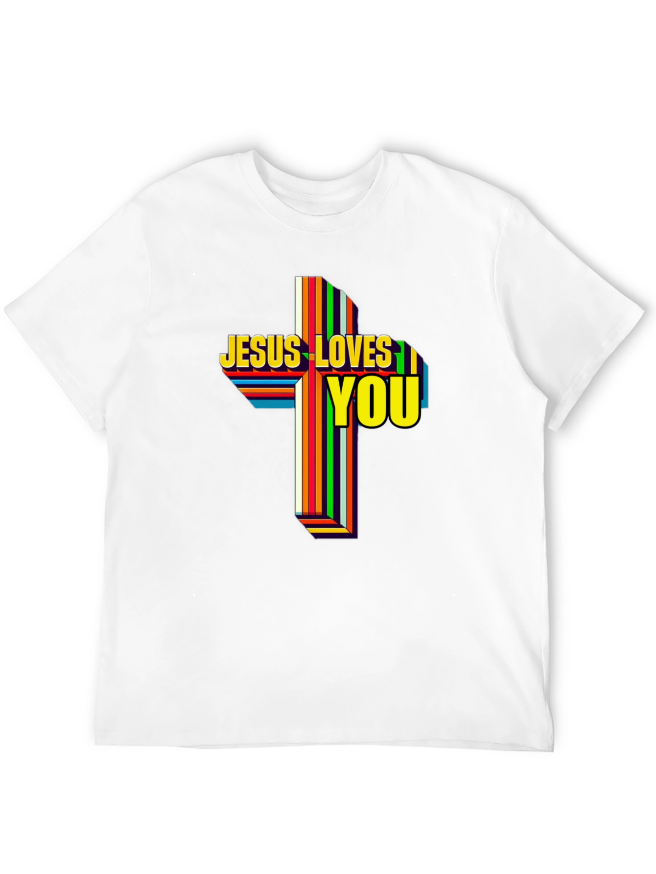 Jesus Loves You Graphic T-Shirt - Religious Apparel