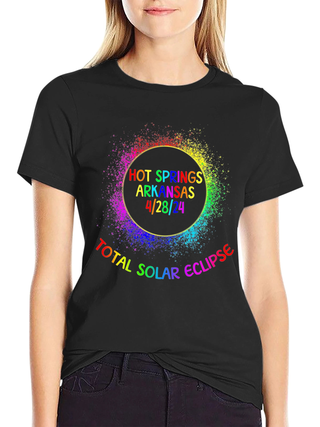 Hot Springs Solar Eclipse T-Shirt - April 28 2024
