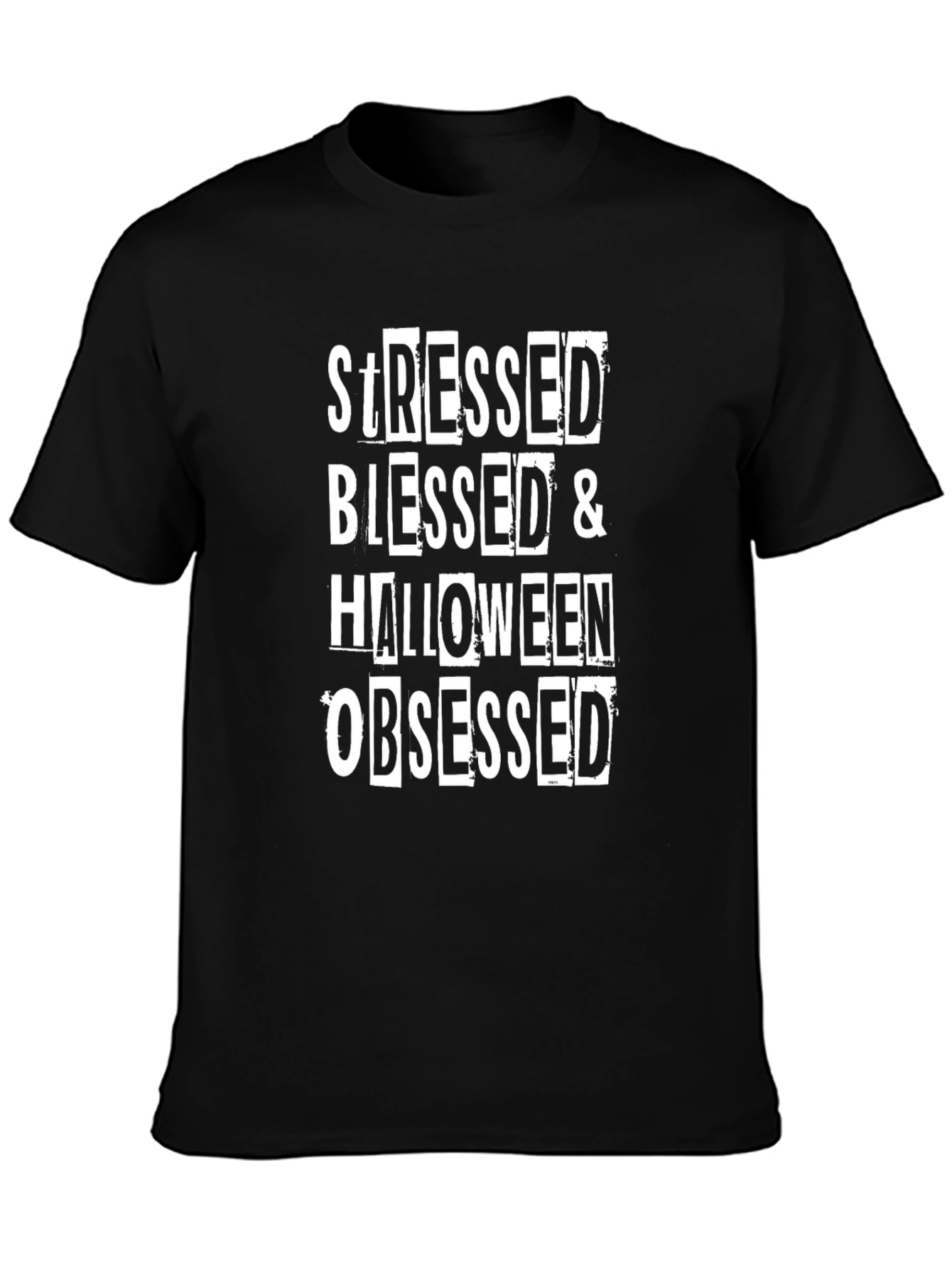 Stressed Blessed Halloween Obsessed Graphic Tee