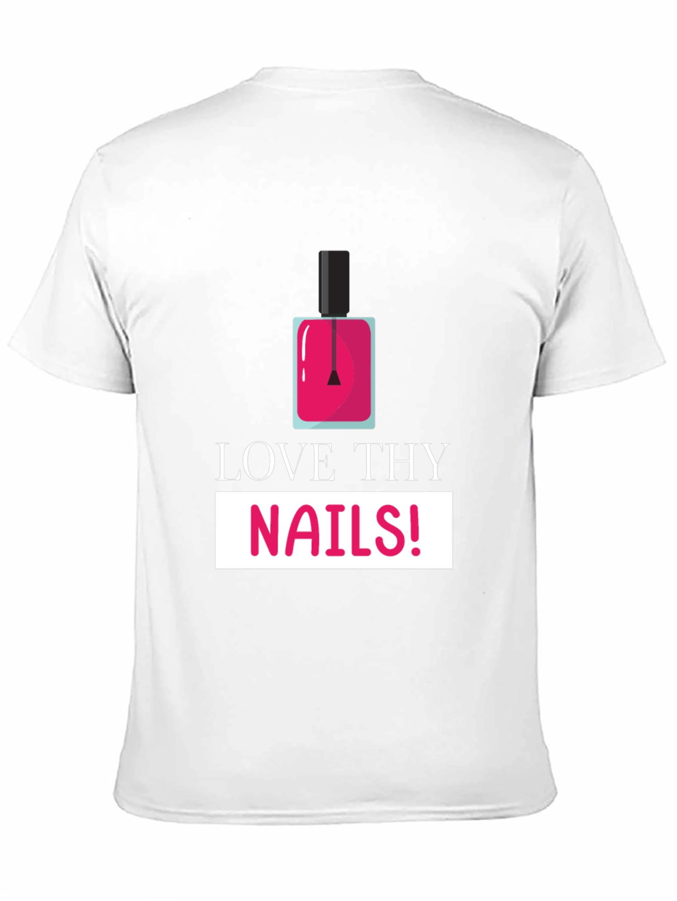 Love Thy Nails! Graphic Print Black T-Shirt