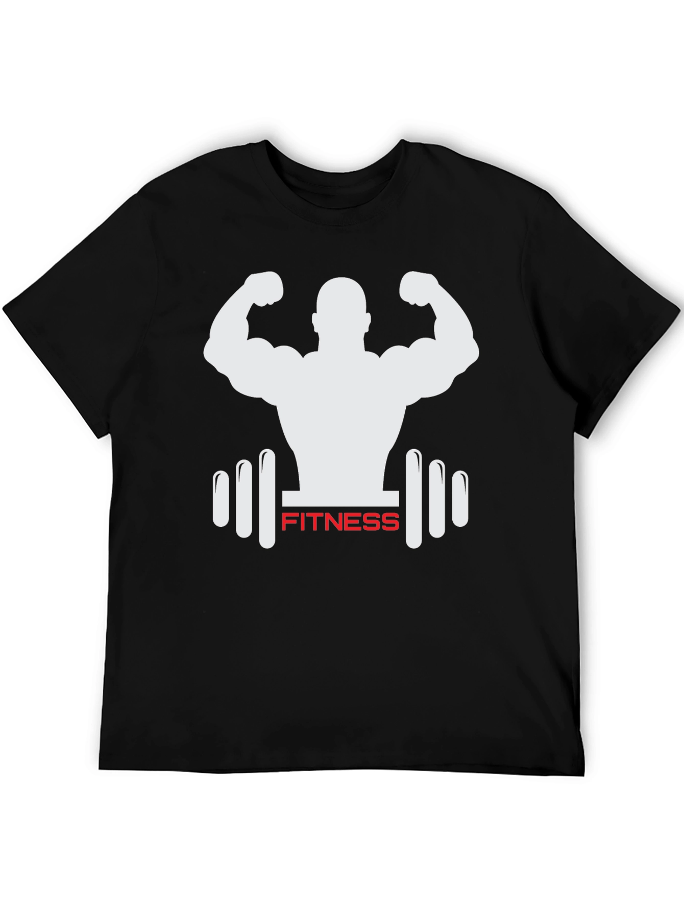 Fitness Graphic Tee - Black Gym Shirt