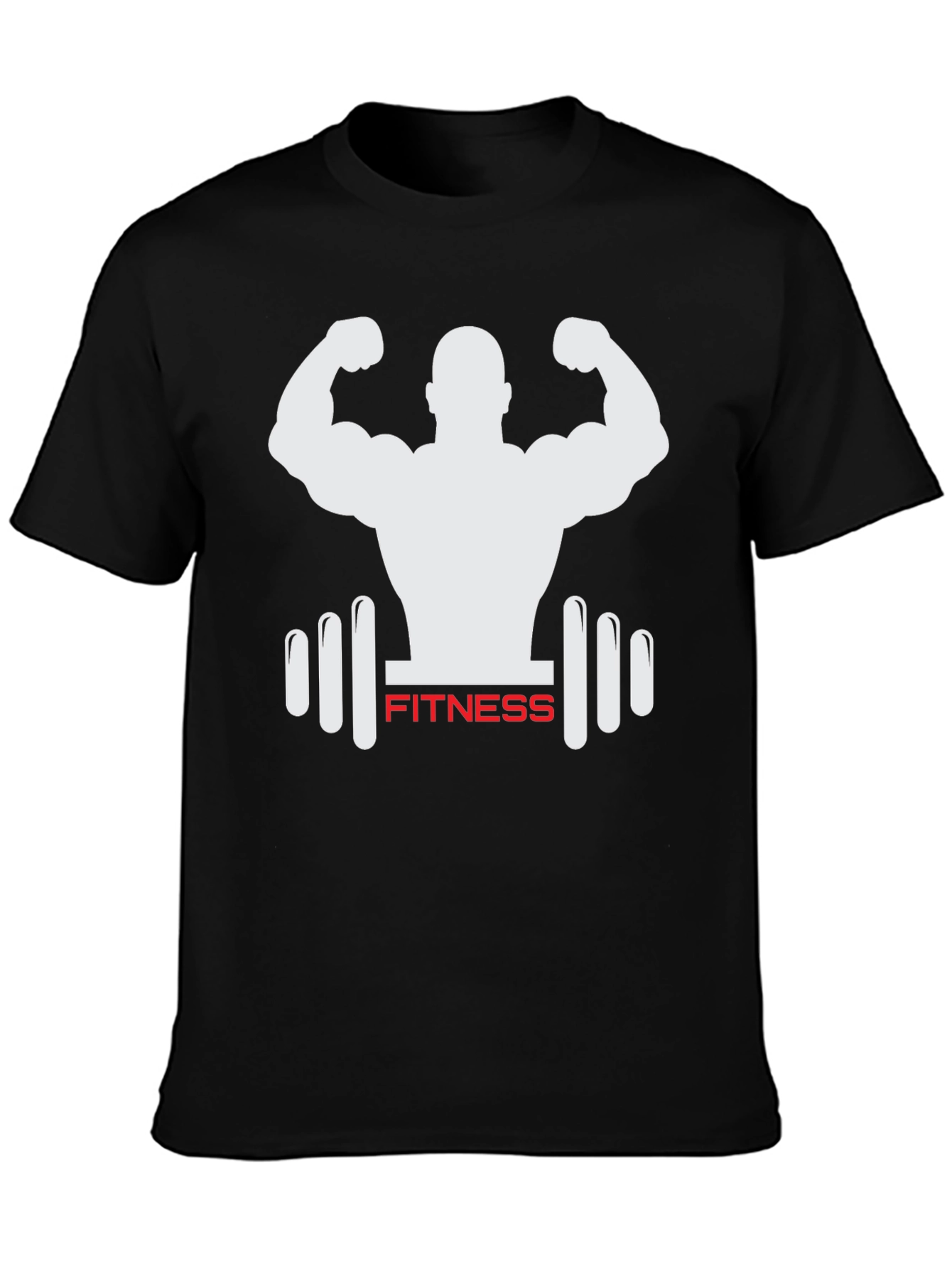 Fitness Graphic Tee - Black Gym Shirt