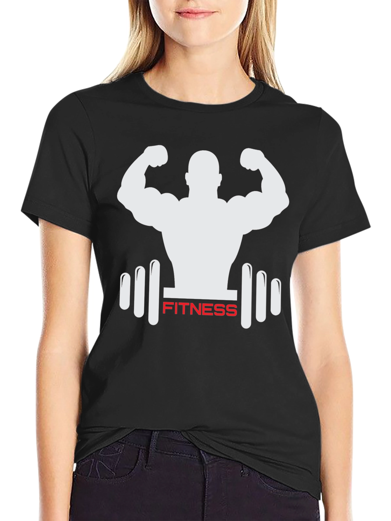 Fitness Graphic Tee - Black Gym Shirt