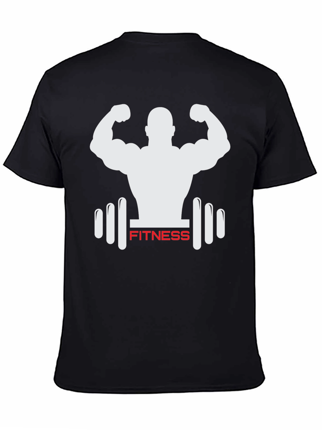 Fitness Graphic Tee - Black Gym Shirt