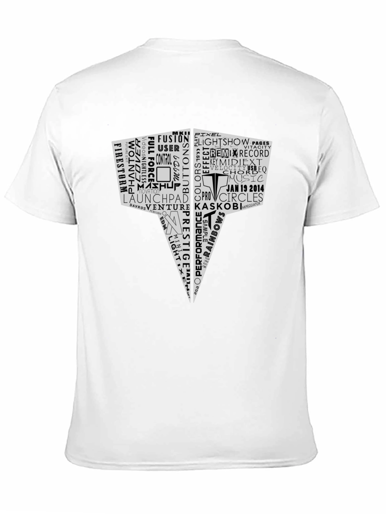 Abstract EDM Word Art Black T-Shirt