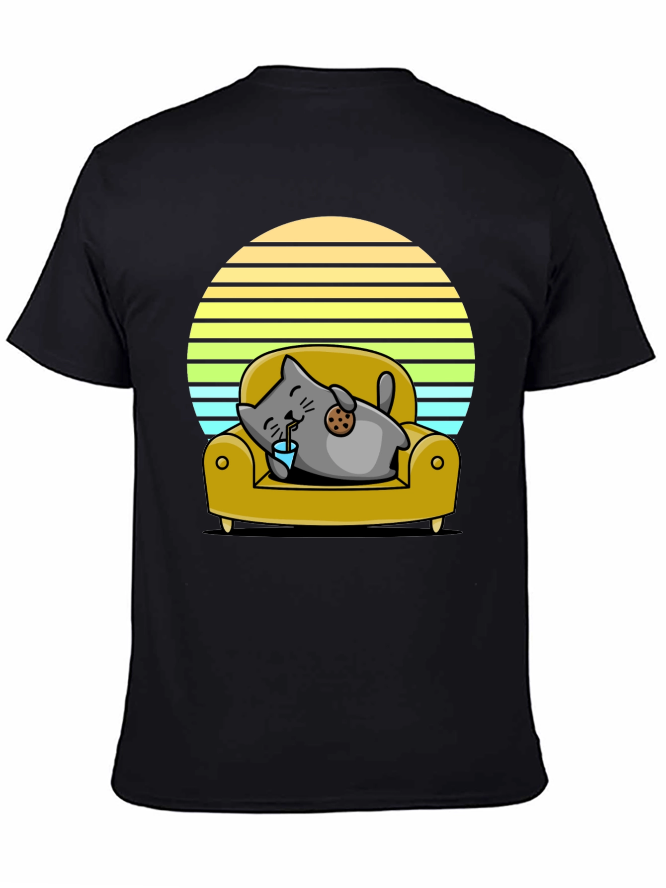 Lazy Cat on Couch T-Shirt