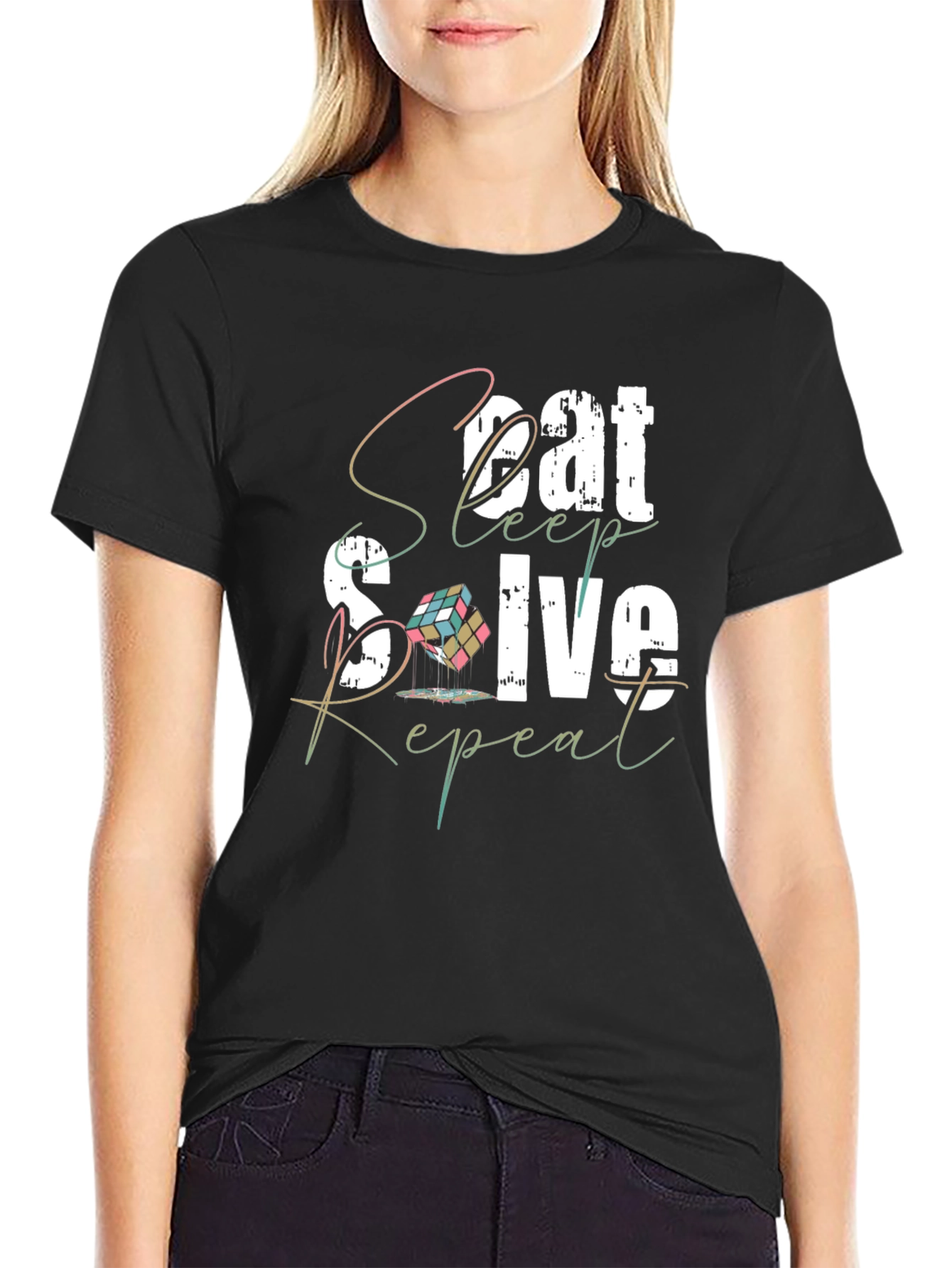 Eat Sleep Solve Repeat T-Shirt - Puzzle Lover Tee