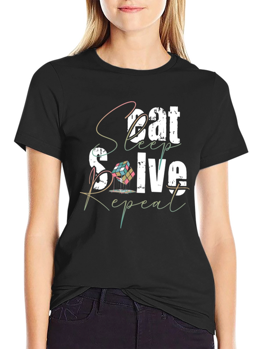 Eat Sleep Solve Repeat T-Shirt - Puzzle Lover Tee