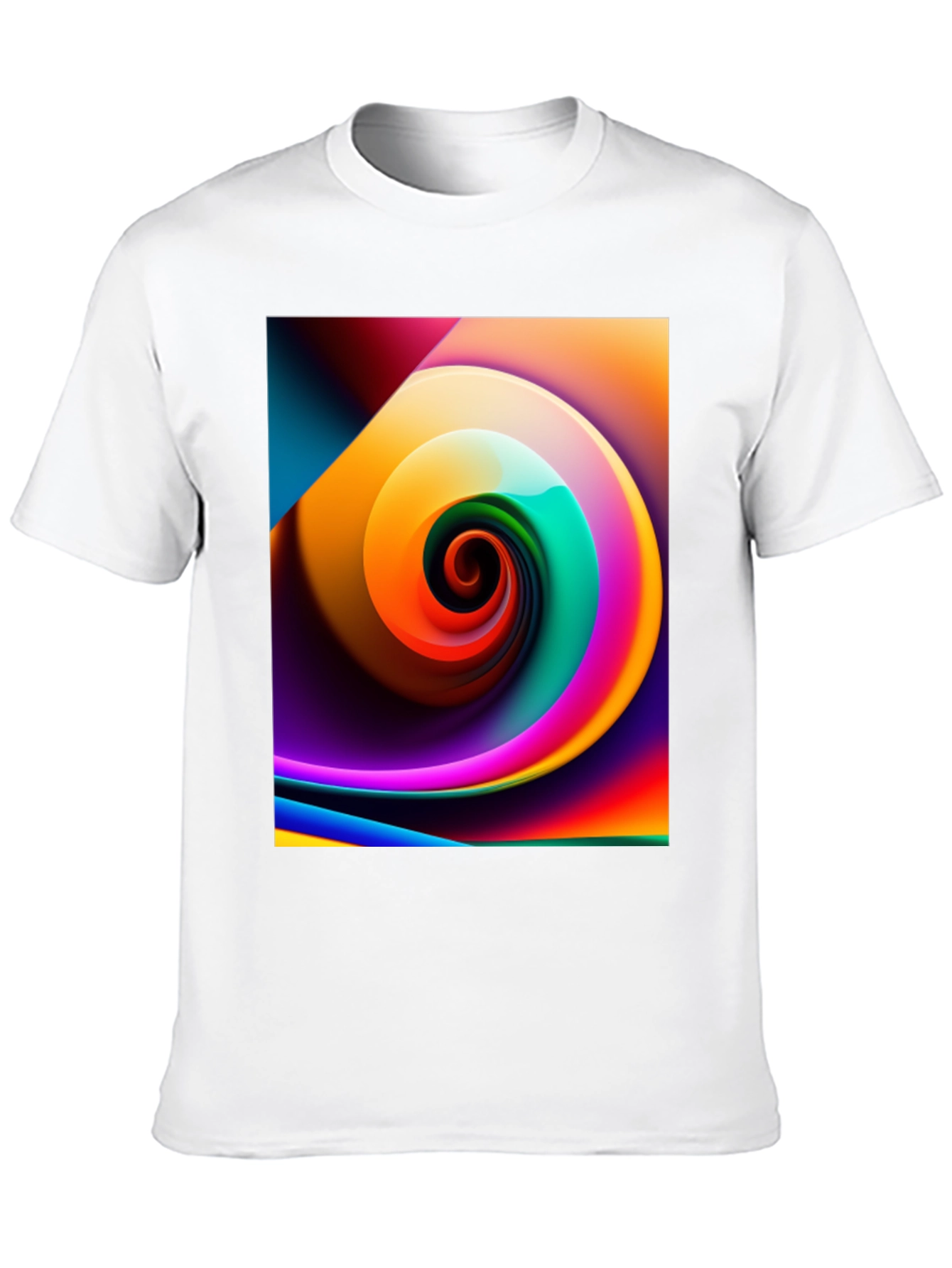 Vibrant Swirl Graphic Black T-Shirt